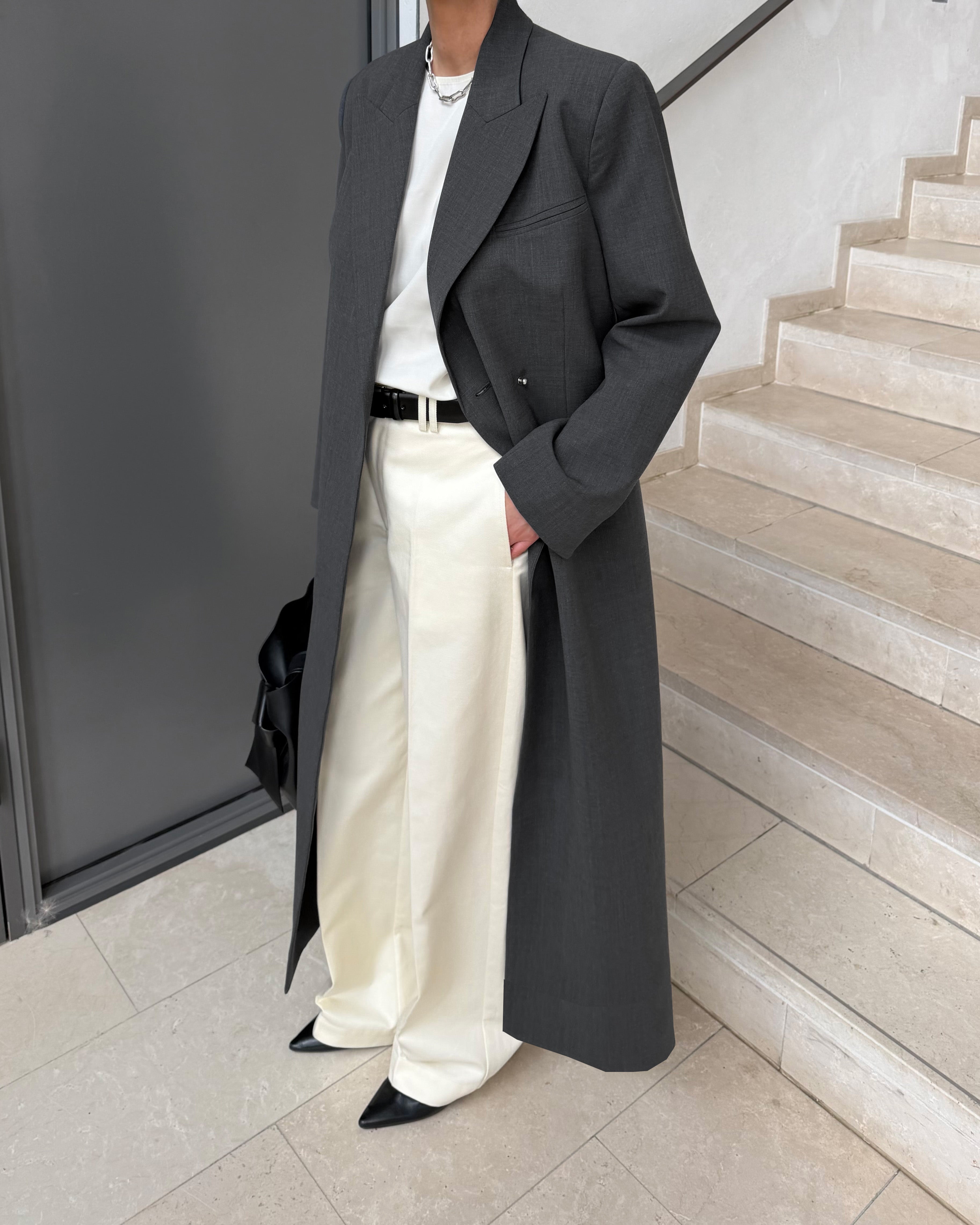 MALU BLAZER | pewter