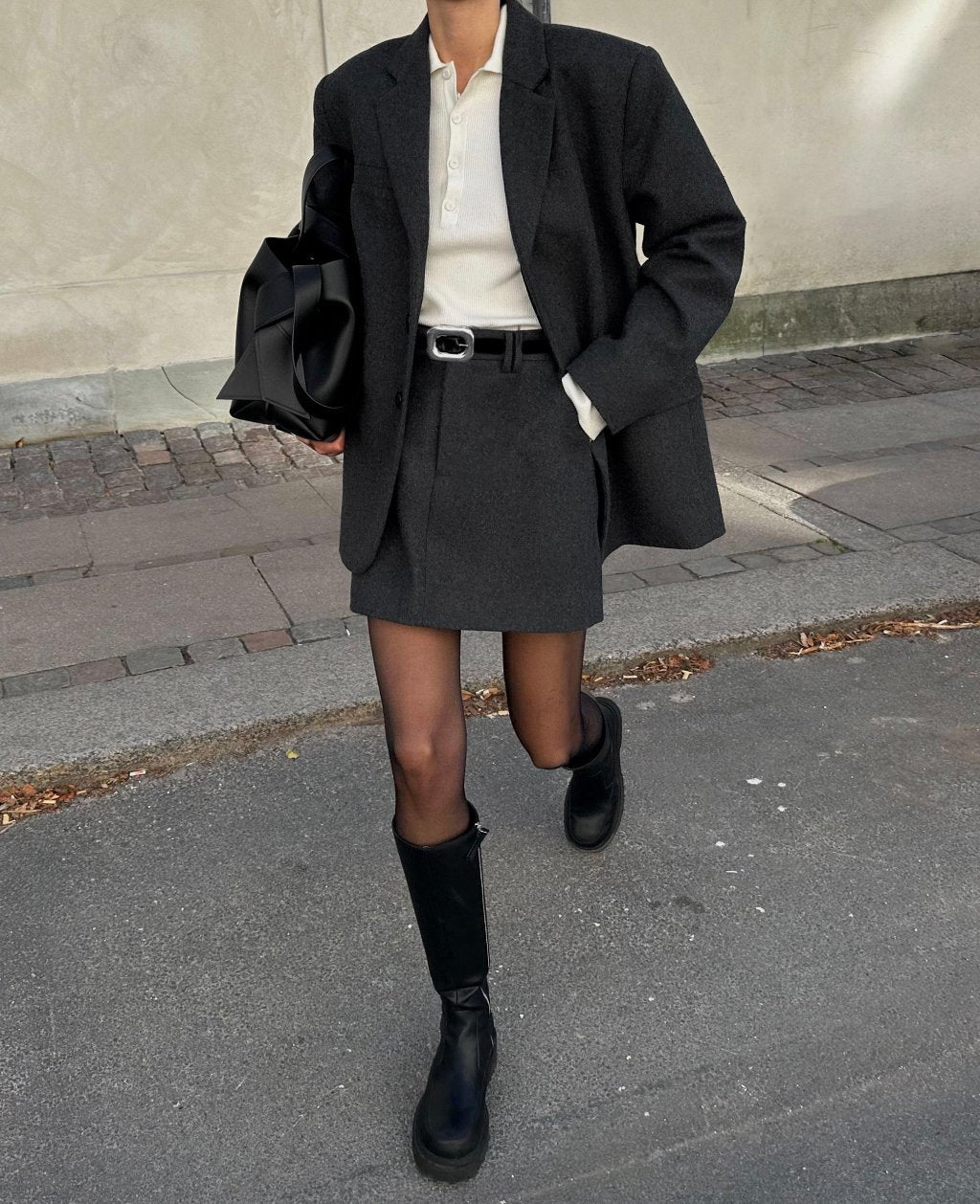 BLAKE WOOL BOXY BLAZER | grey