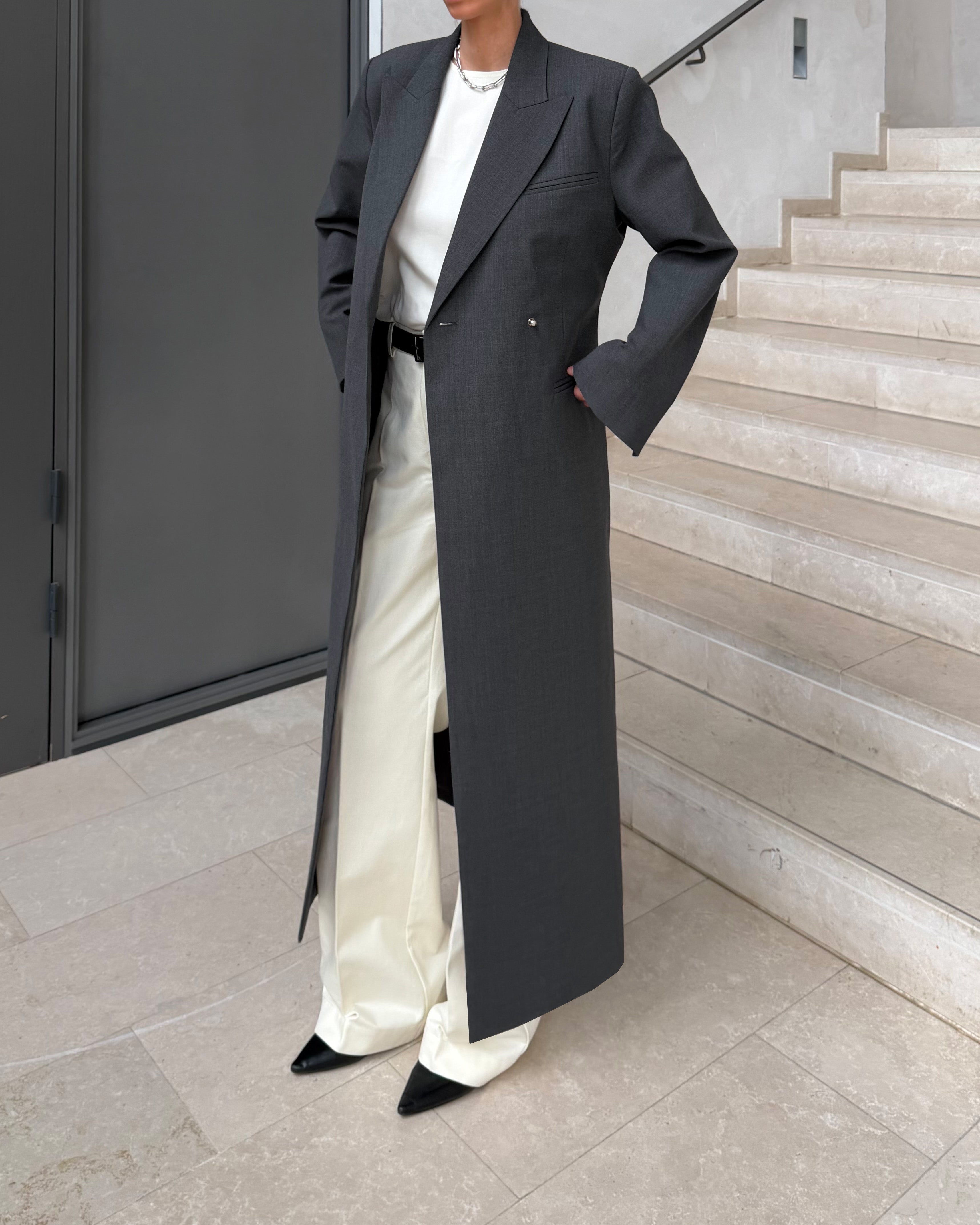 MALU BLAZER | pewter