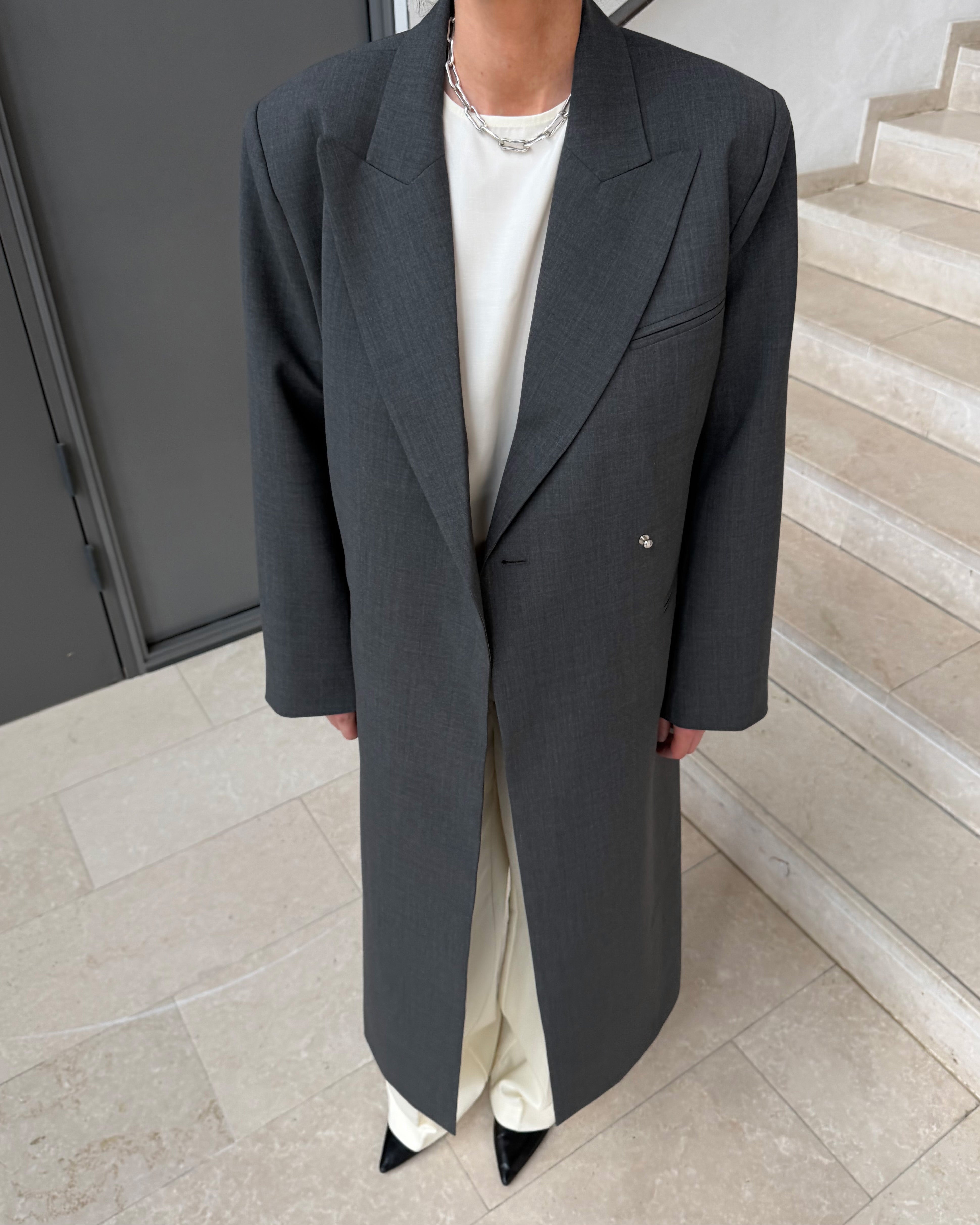 MALU BLAZER | pewter