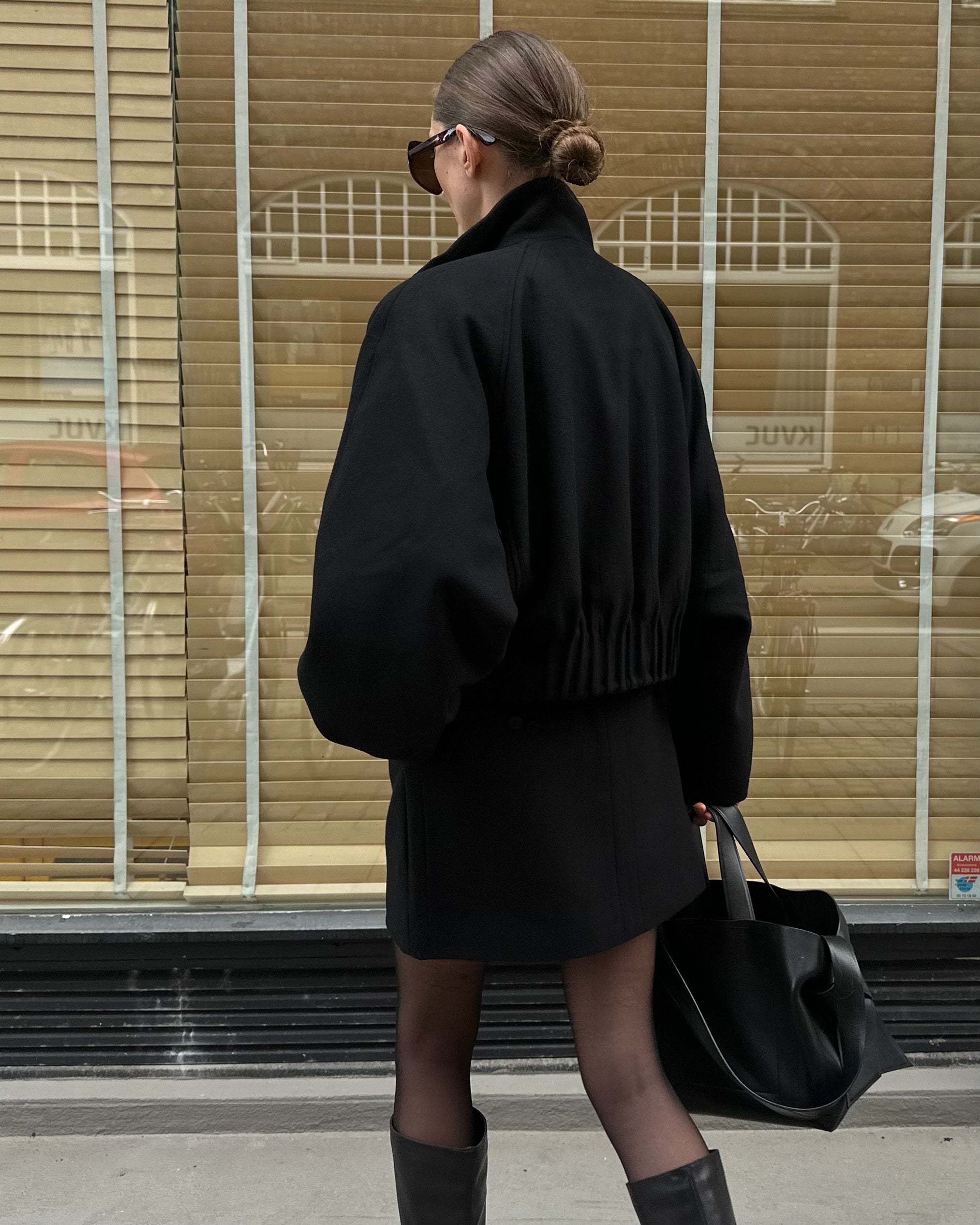 SLOANE WOOL BOMBER | black