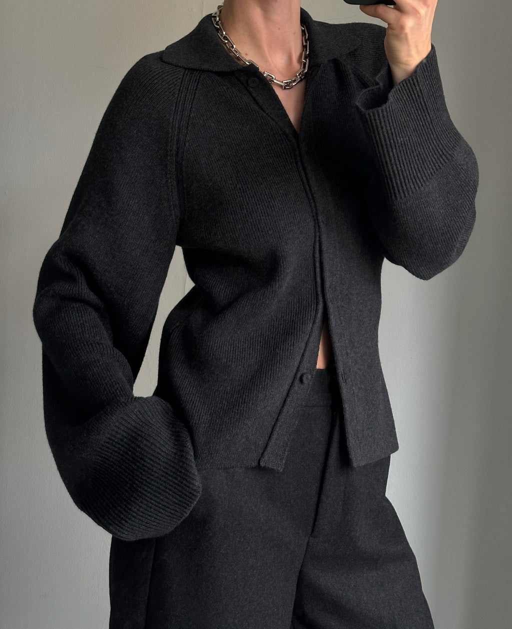 BEAU CARDIGAN | dark grey