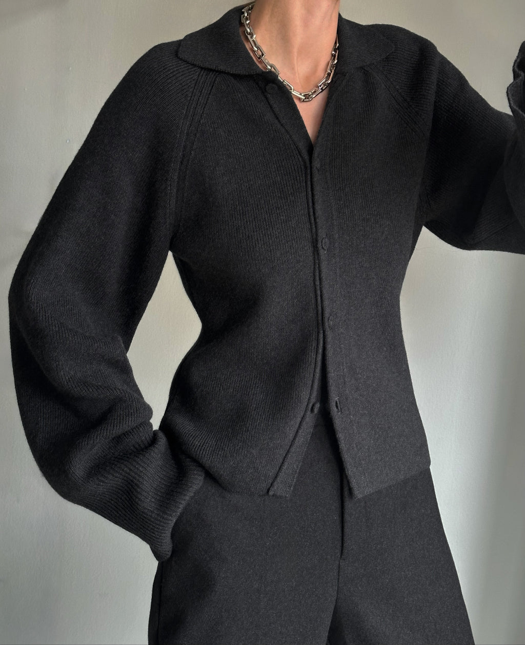 BEAU CARDIGAN | dark grey