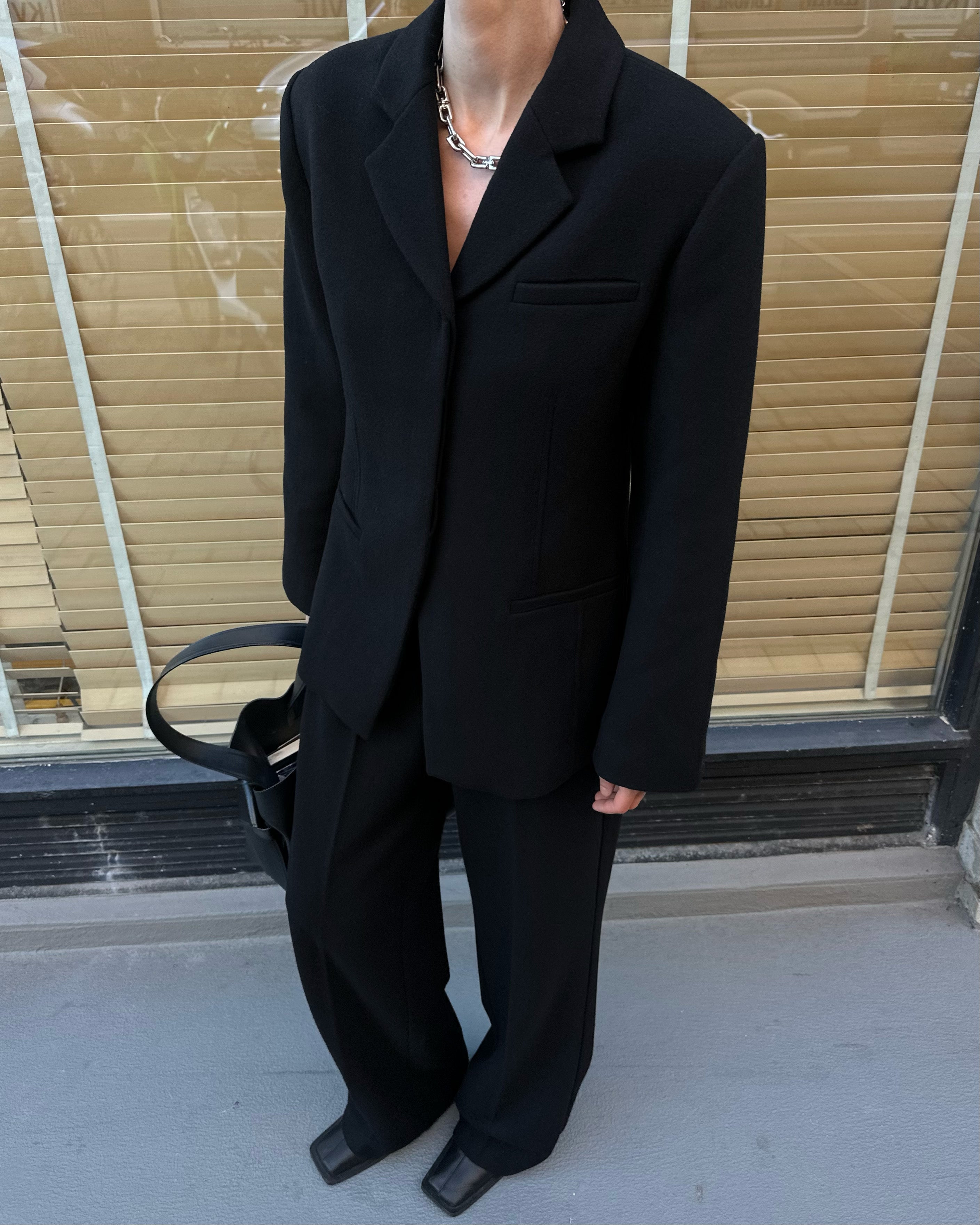 AMBRA WOOL BLAZER | black