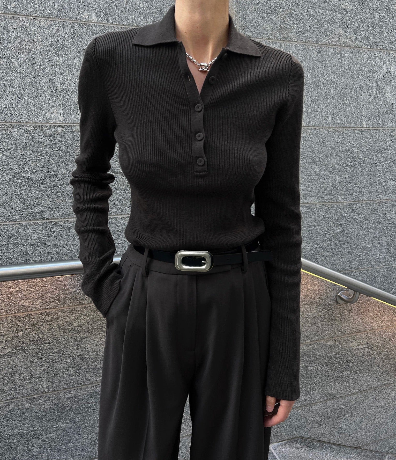 DREW POLO | dark brown