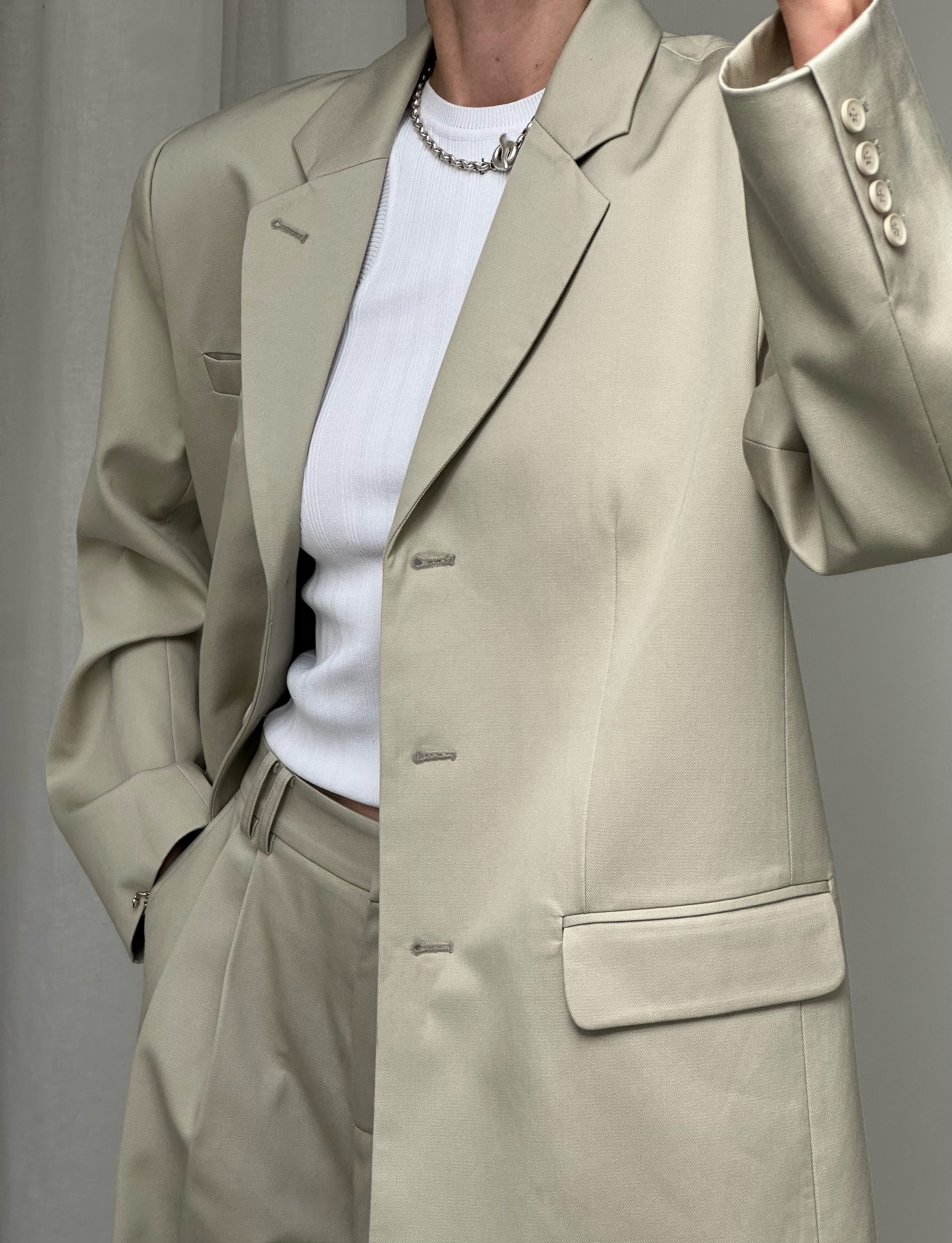 MAEVE BOXY BLAZER | light olive