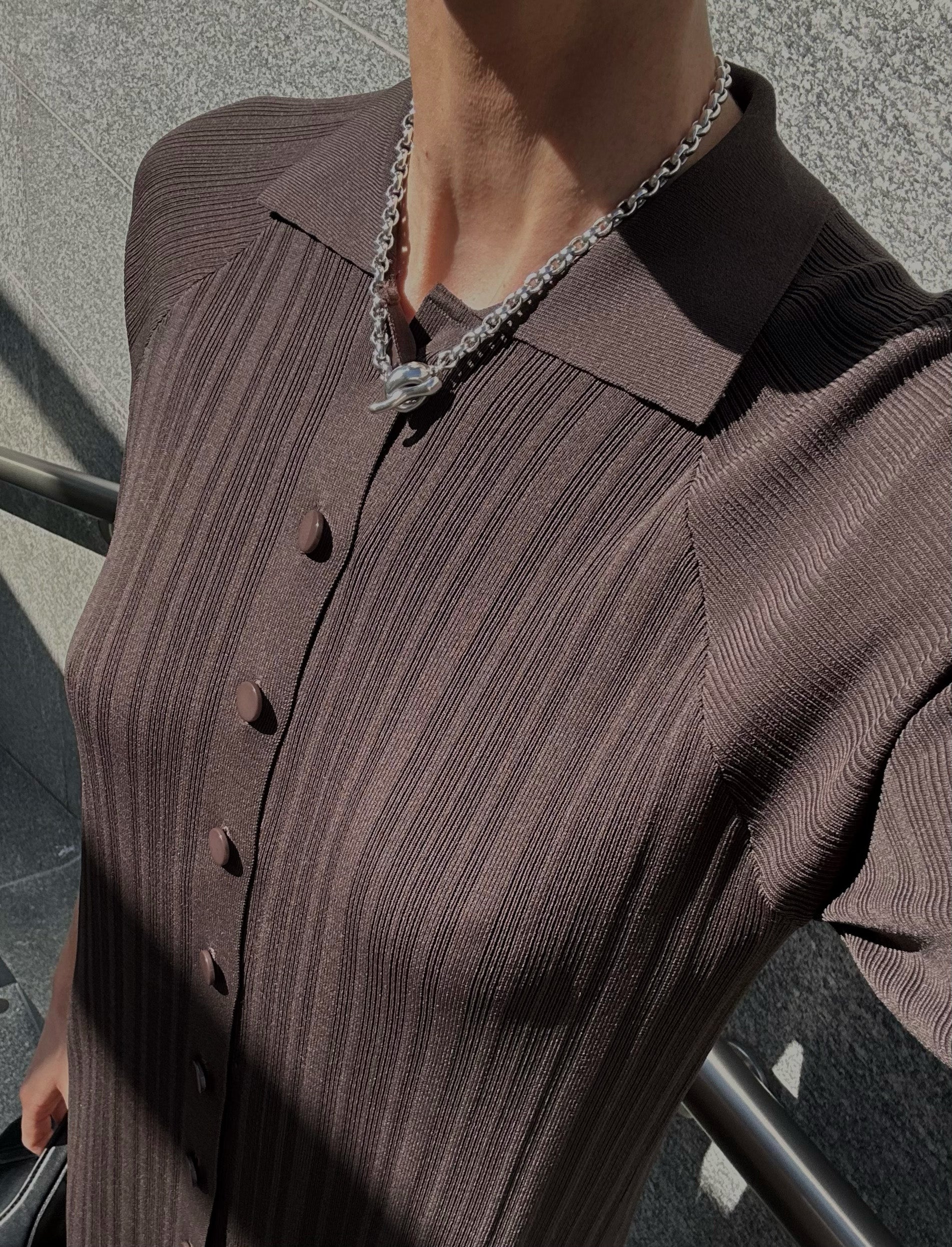 FLOW DRESS | chocolate brown