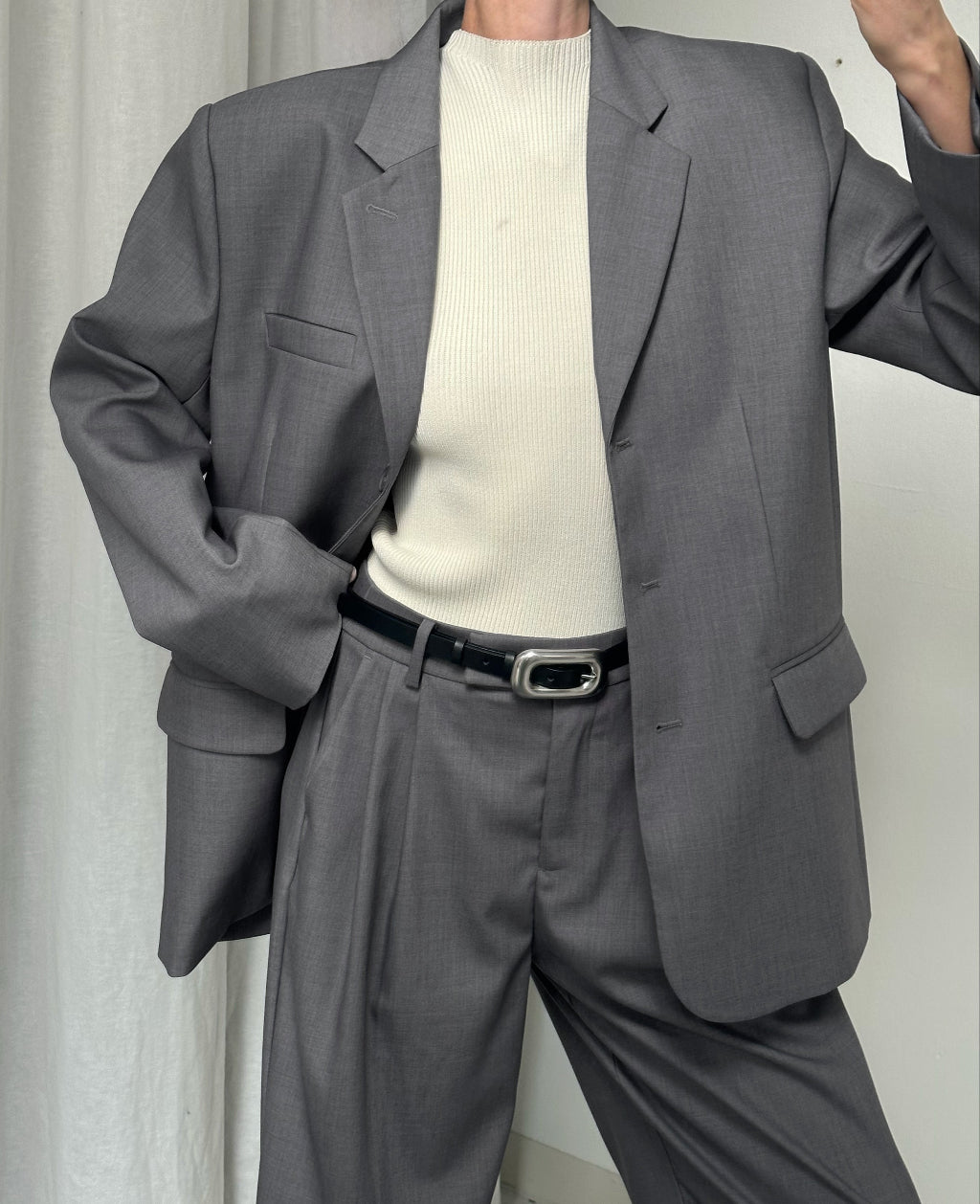 MAEVE BOXY BLAZER | grey