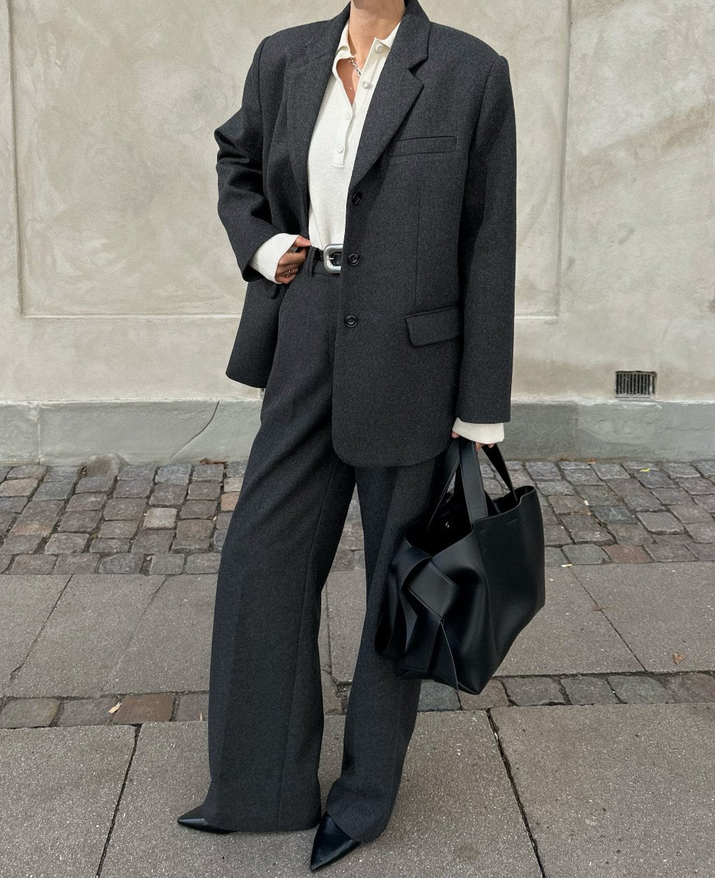 BLAKE WOOL BOXY BLAZER | grey