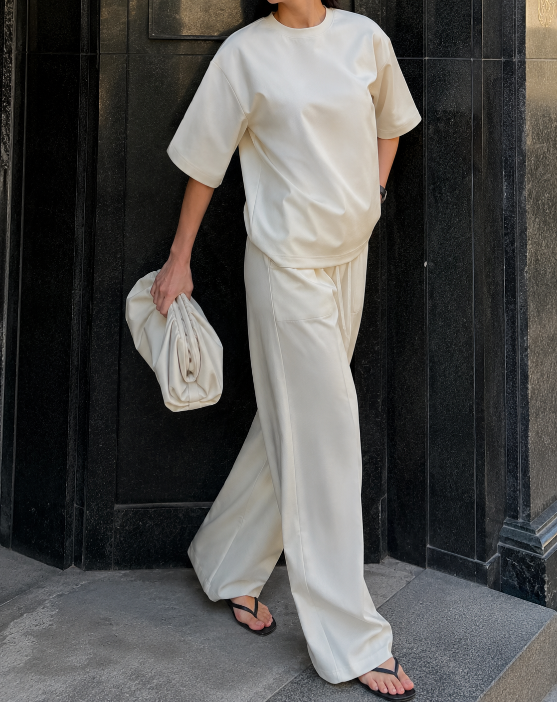 DEIA DRAWSTRING PANTS | milk
