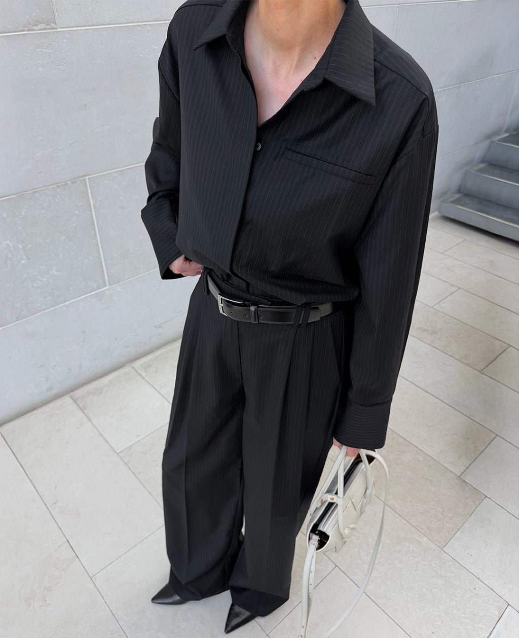 KAI SHIRT | midnight pin stripe