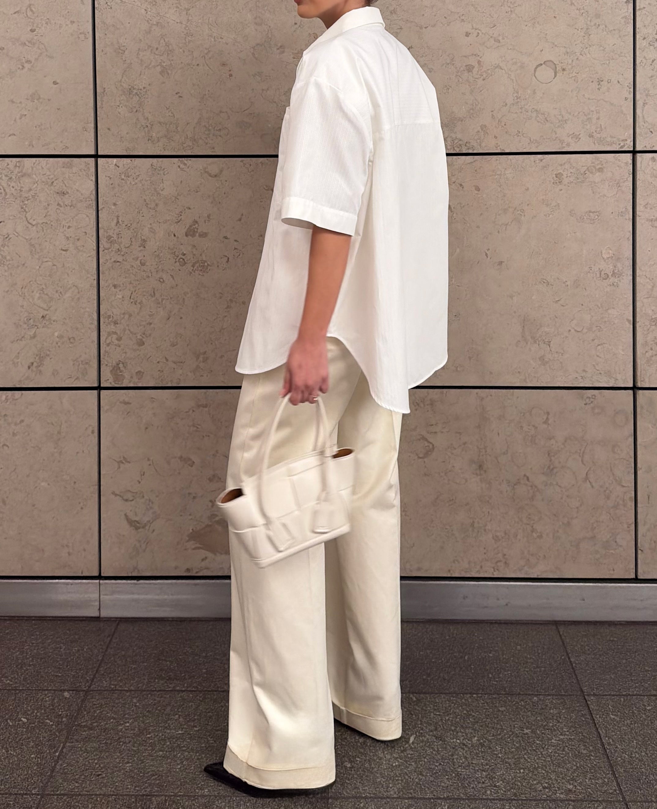 KAI SHIRT SHORT SLEEVE | white shadow stripe