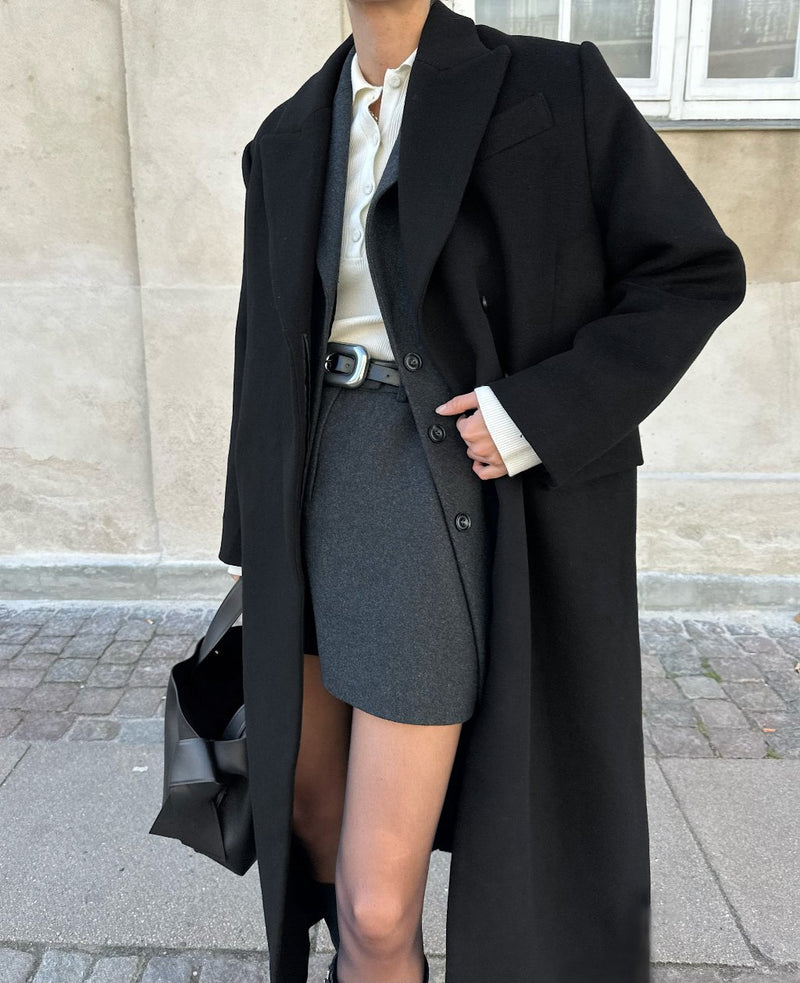 RAYE WOOL COAT | black