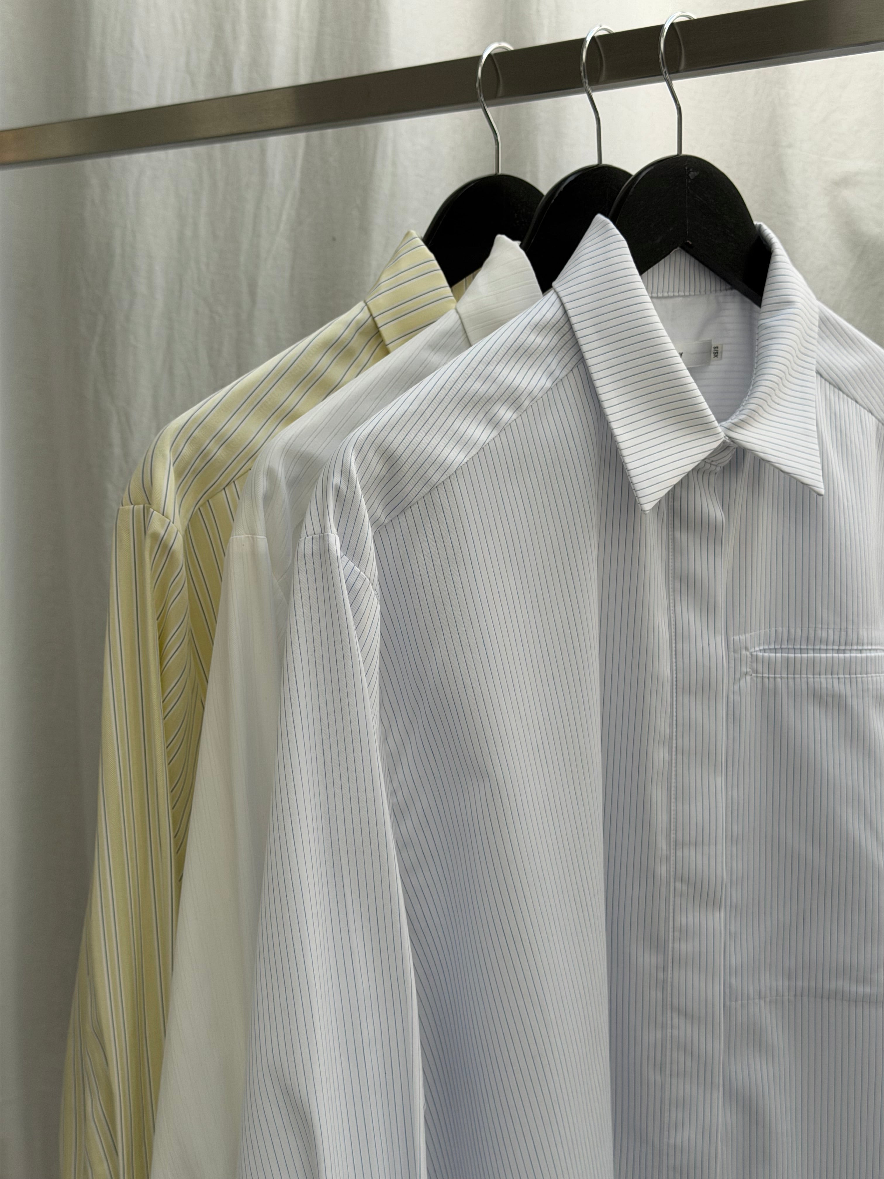 KAI SHIRT | white shadow stripe