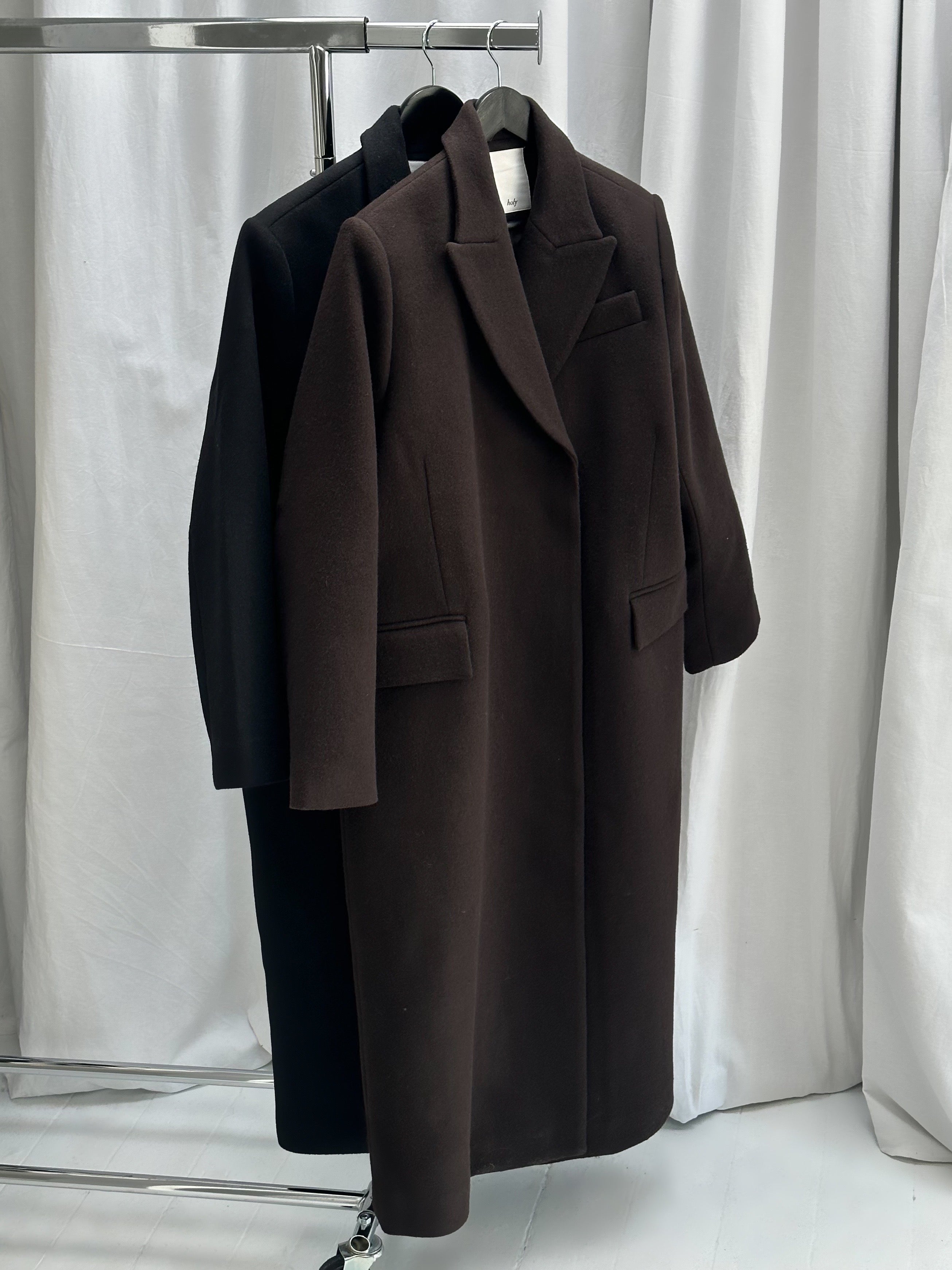 RAYE WOOL COAT | dark brown