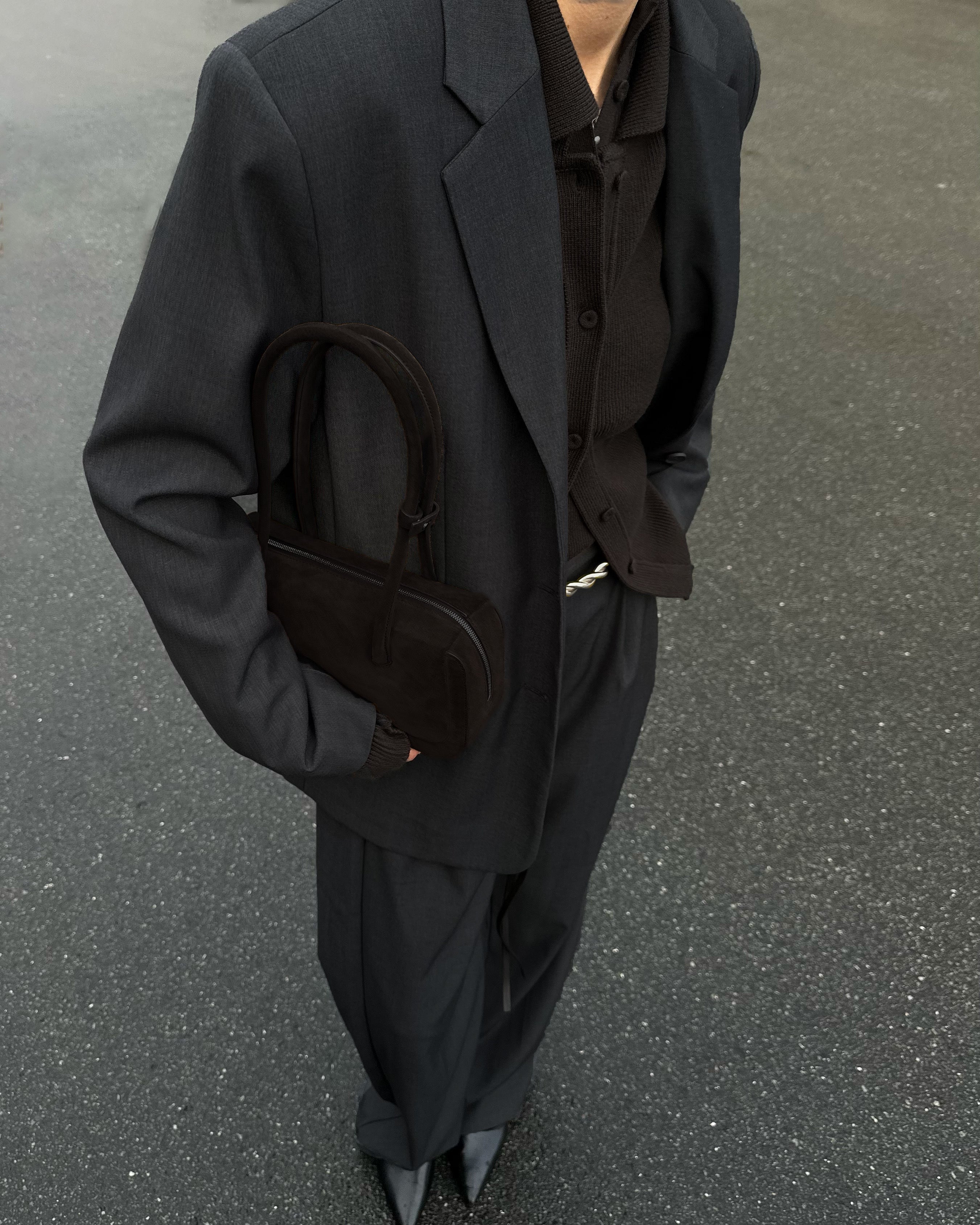 MAEVE BOXY BLAZER | dark grey