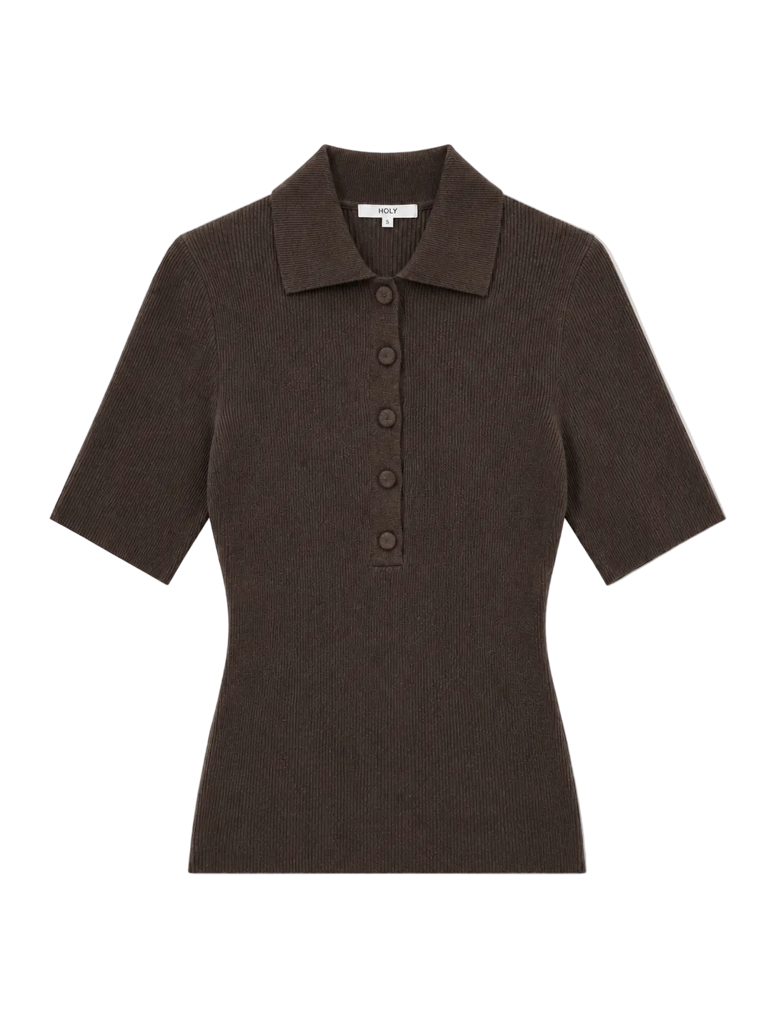 DREW POLO TEE | dark brown