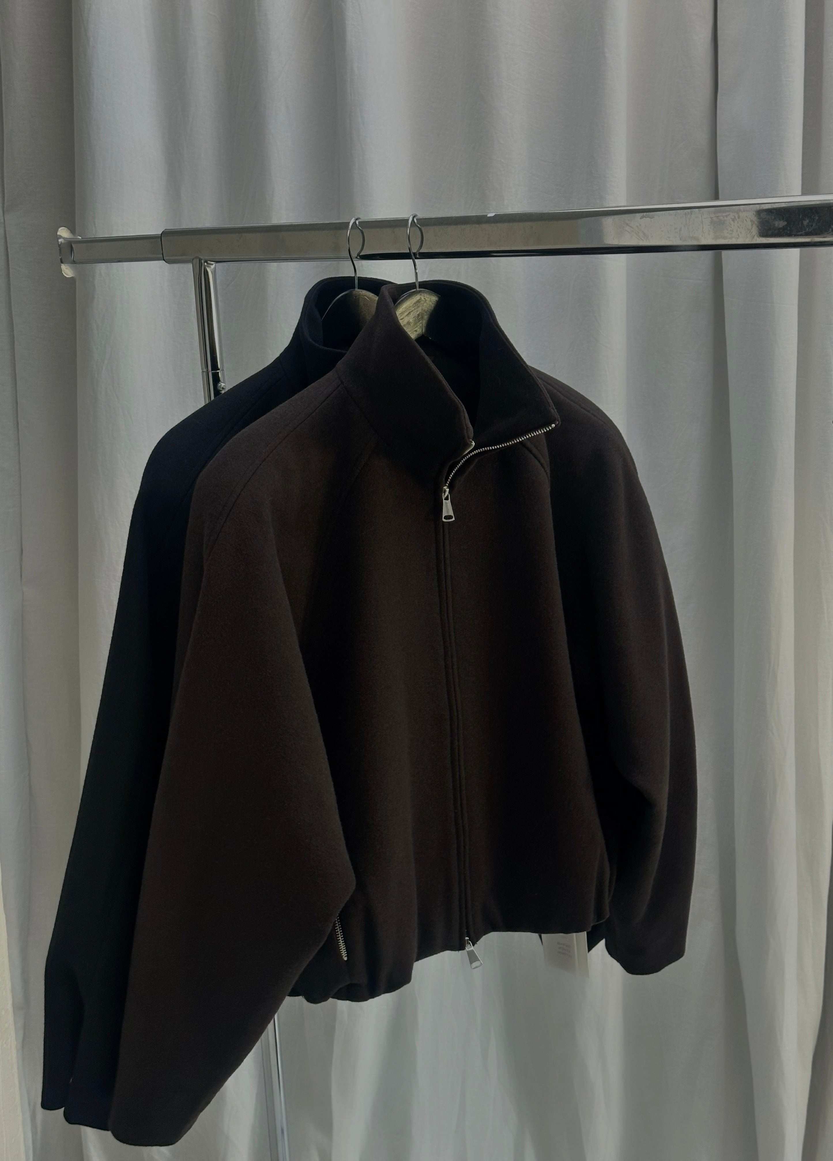 SLOANE WOOL BOMBER  | dark brown