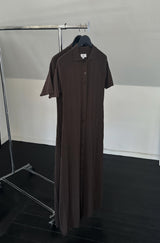FLOW DRESS | chocolate brown