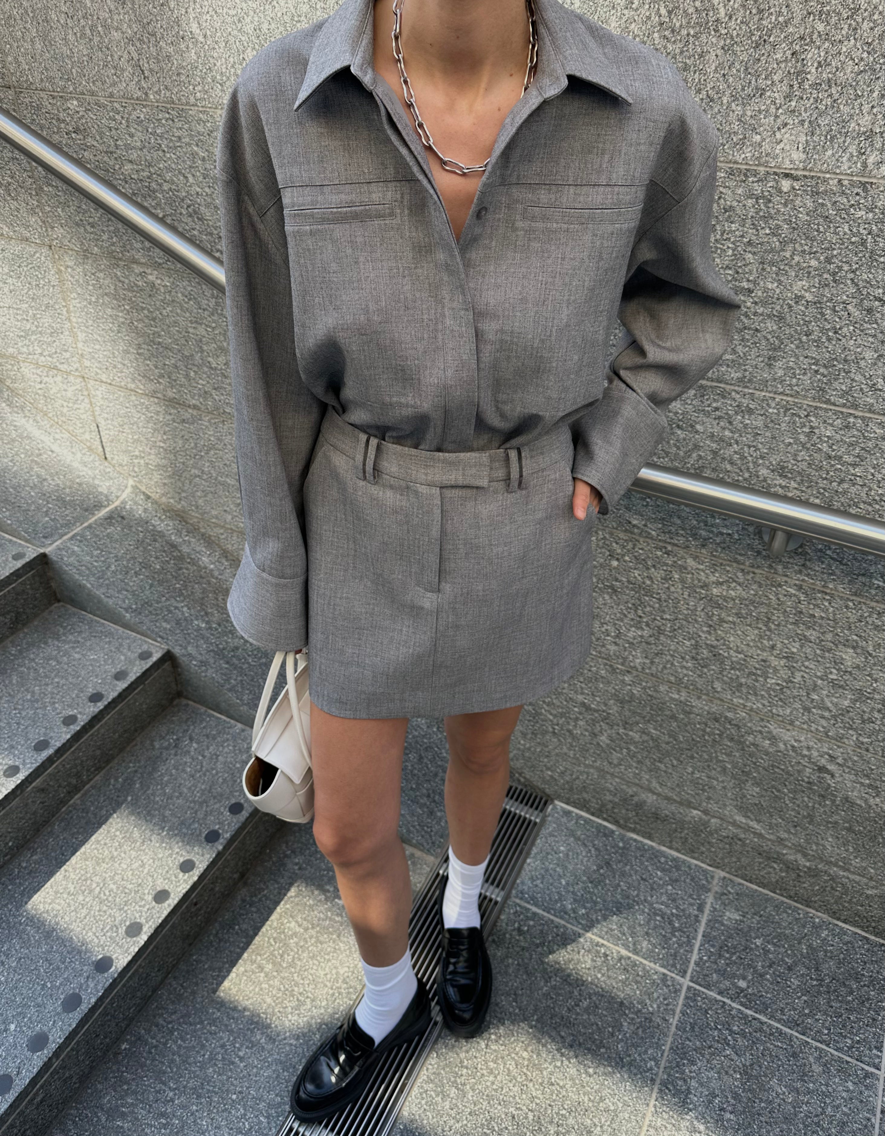 BREE SHIRT | grey melange