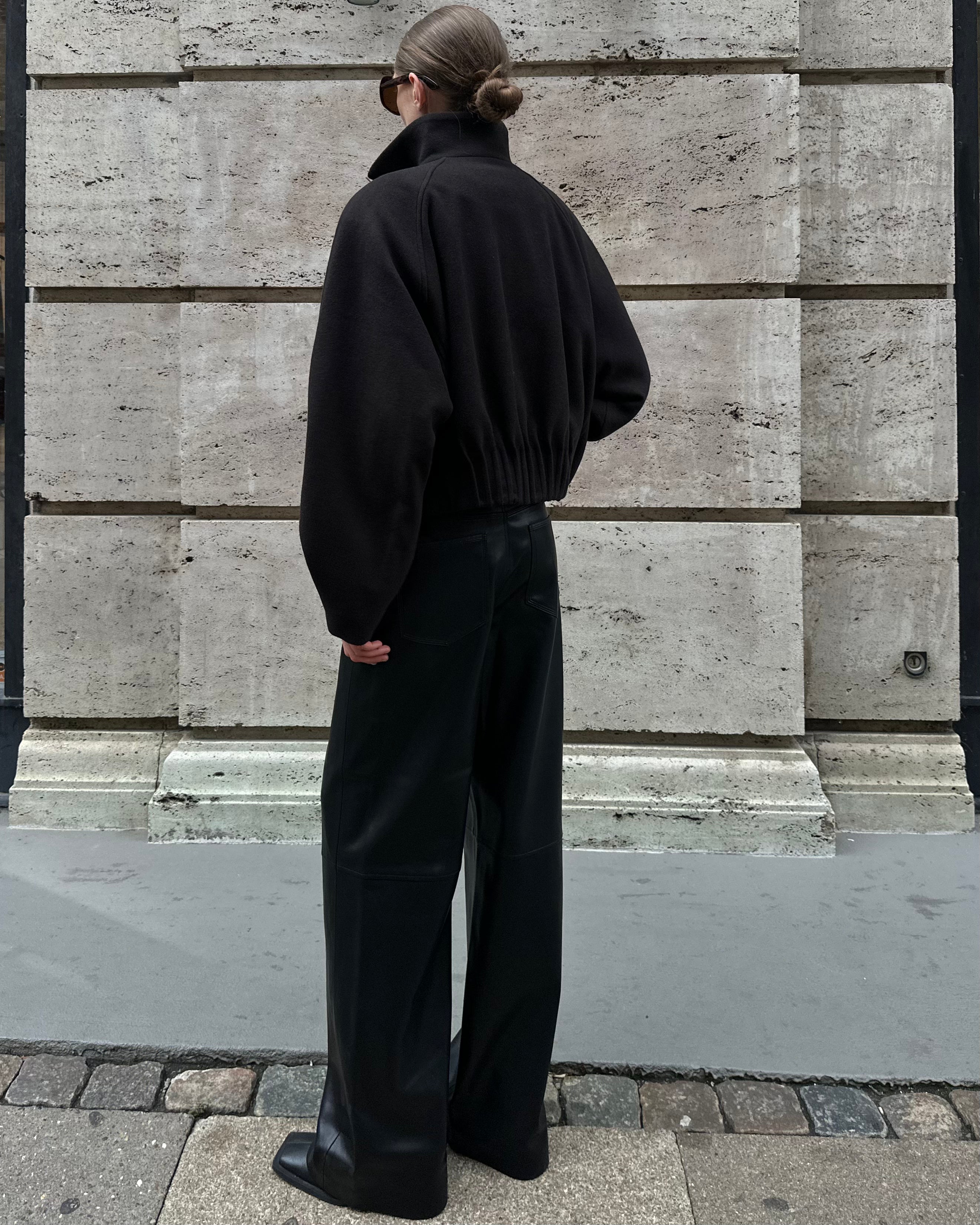 SLOANE WOOL BOMBER  | dark brown