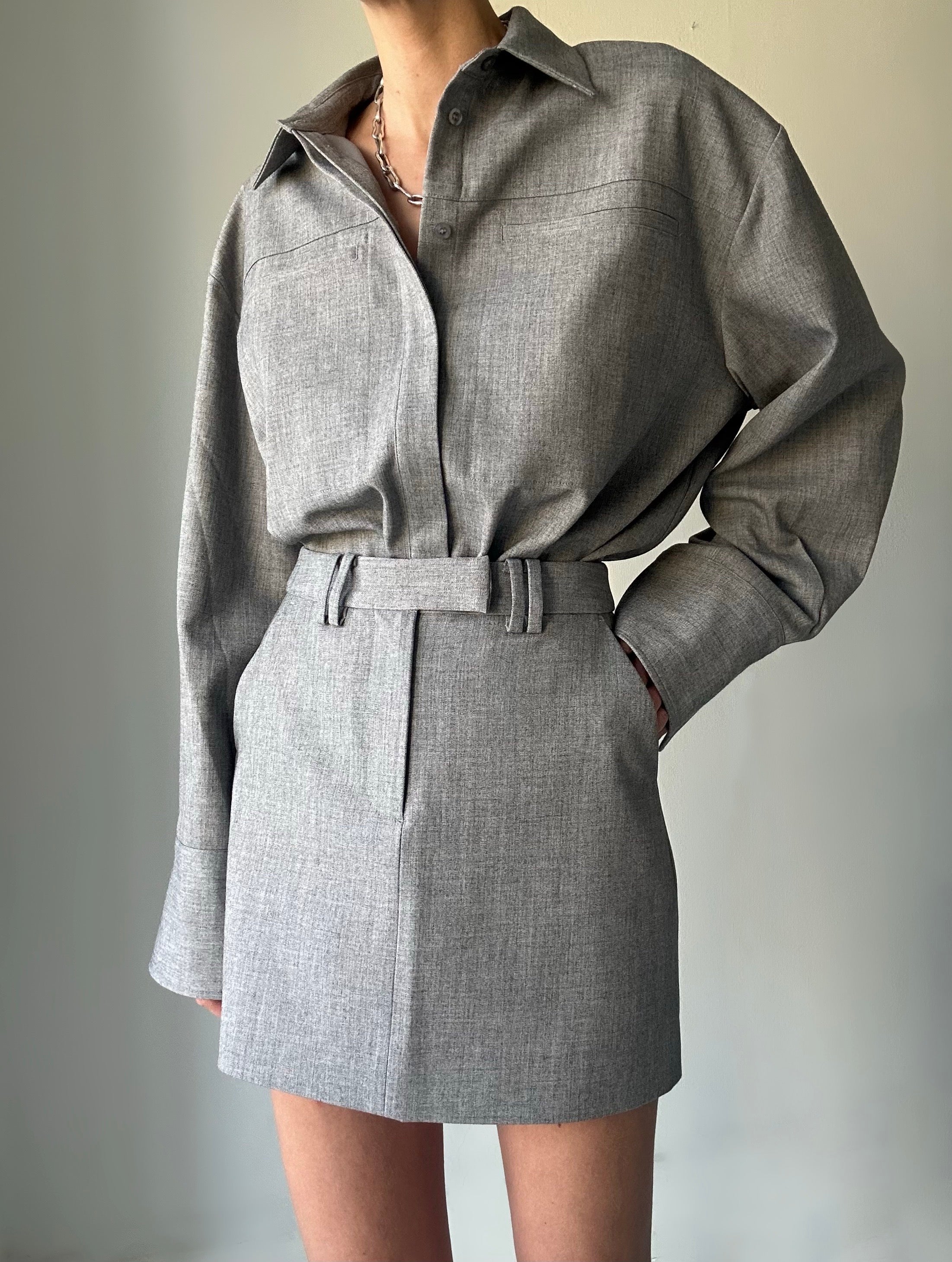 BREE SHIRT | grey melange