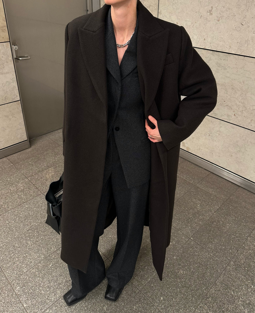 RAYE WOOL COAT | dark brown