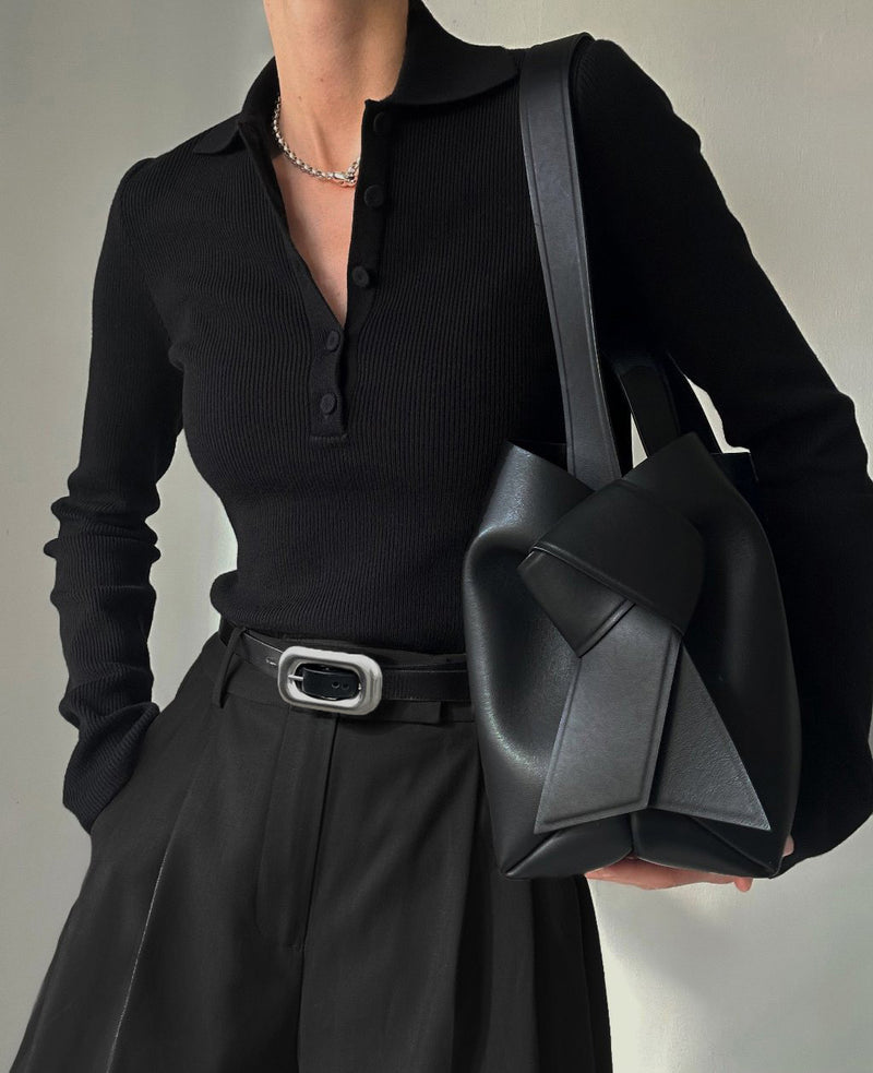DREW POLO | black