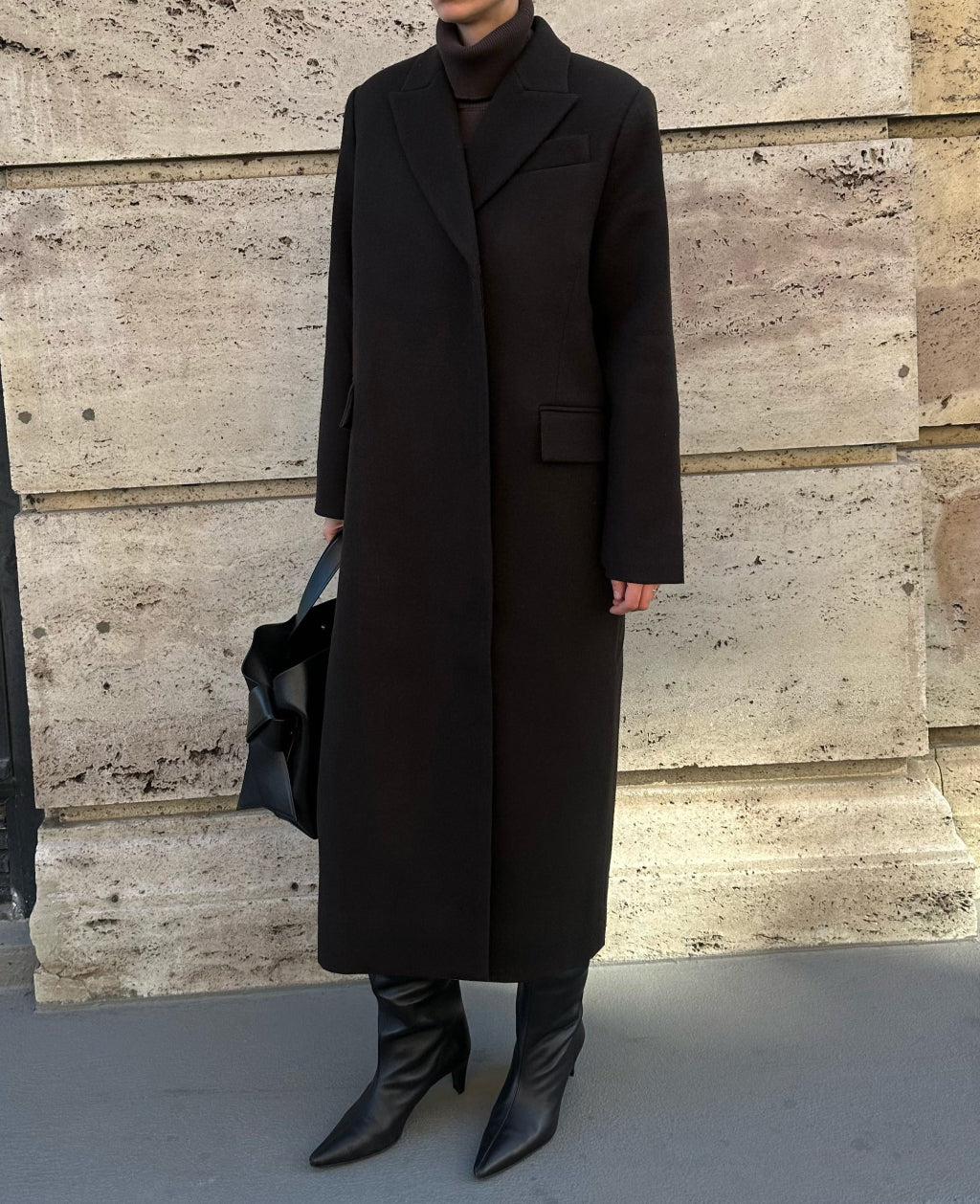 RAYE WOOL COAT | dark brown
