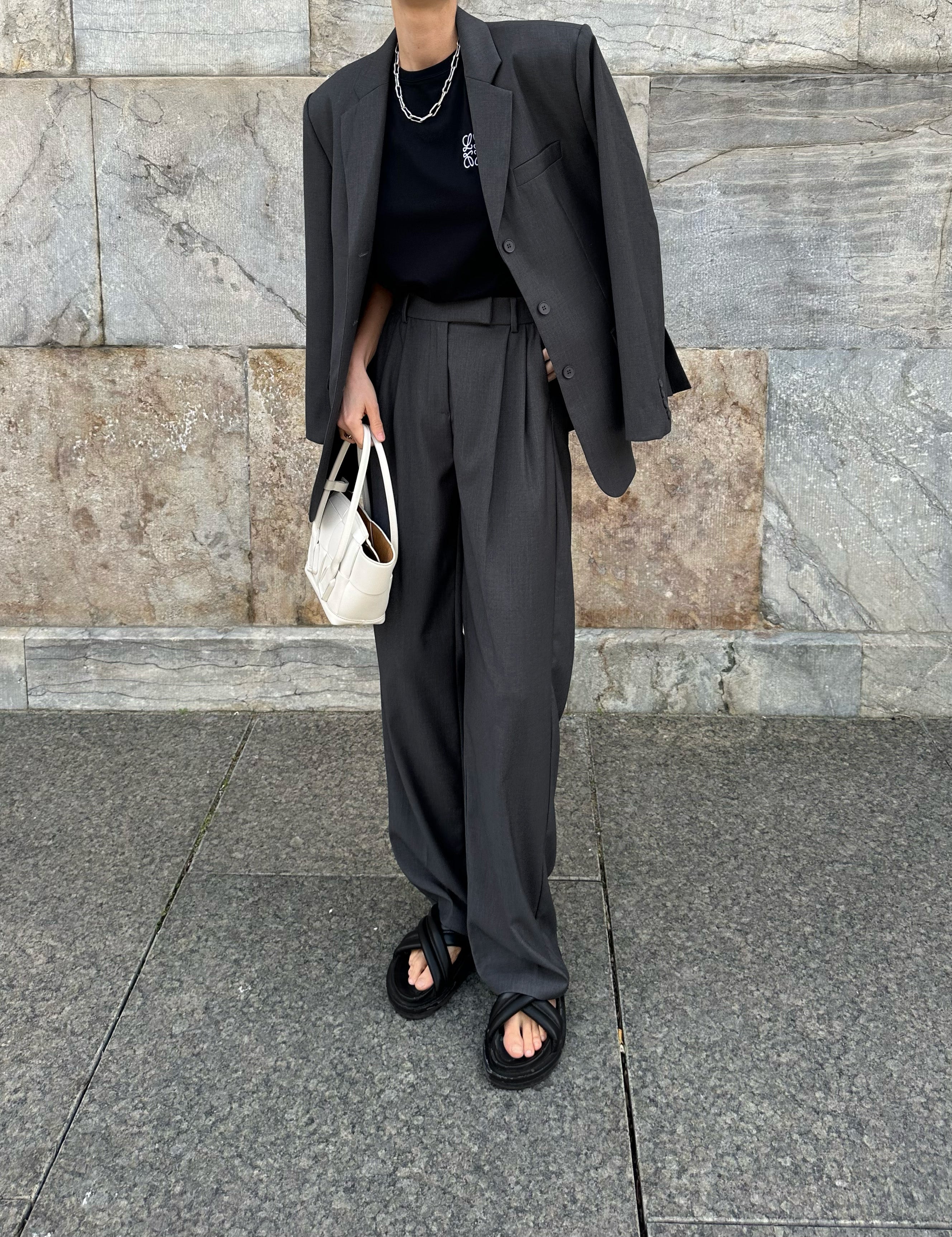 MAEVE BOXY BLAZER | dark grey