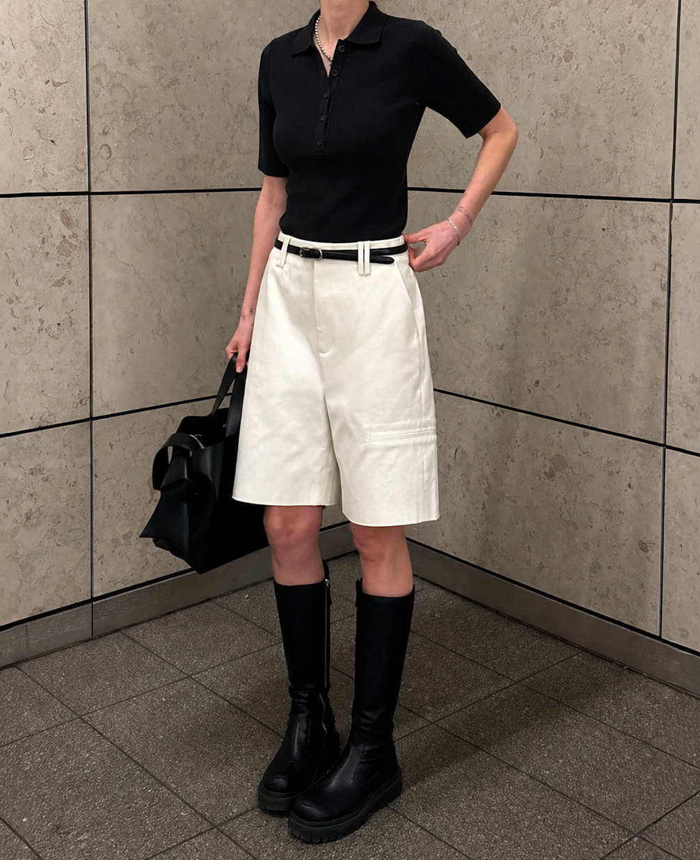 DREW POLO TEE | black