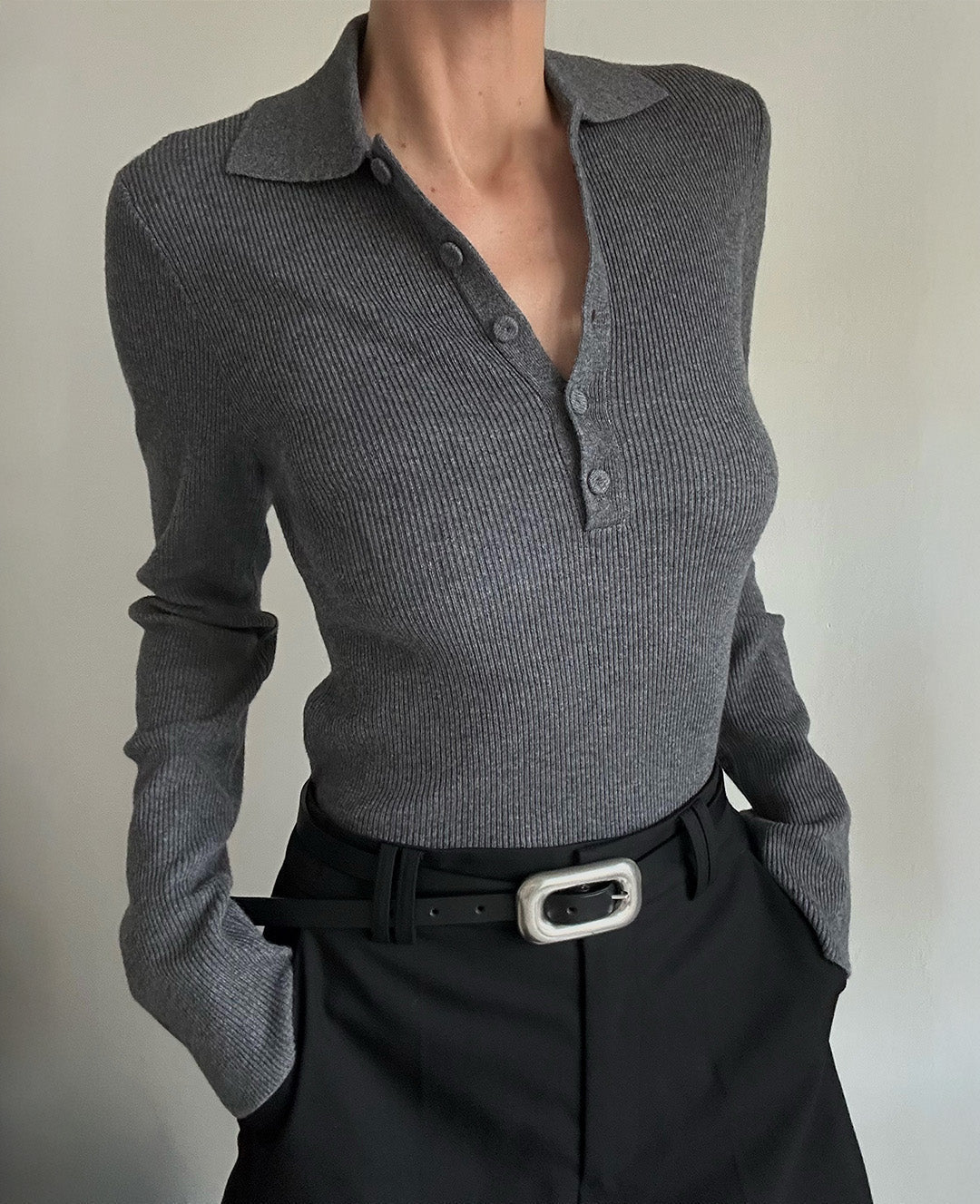DREW POLO | grey