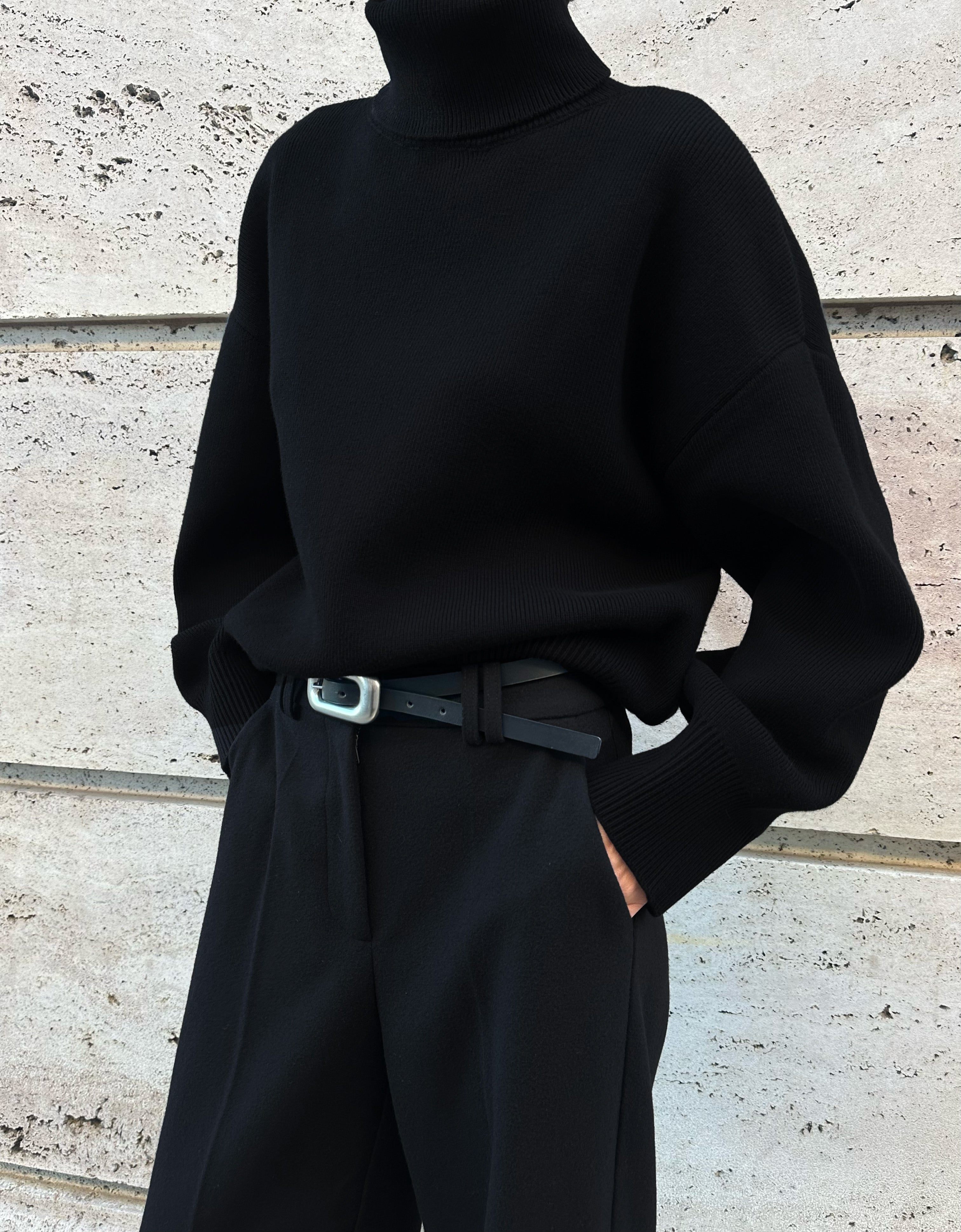 GELSO TURTLENECK SWEATER | black