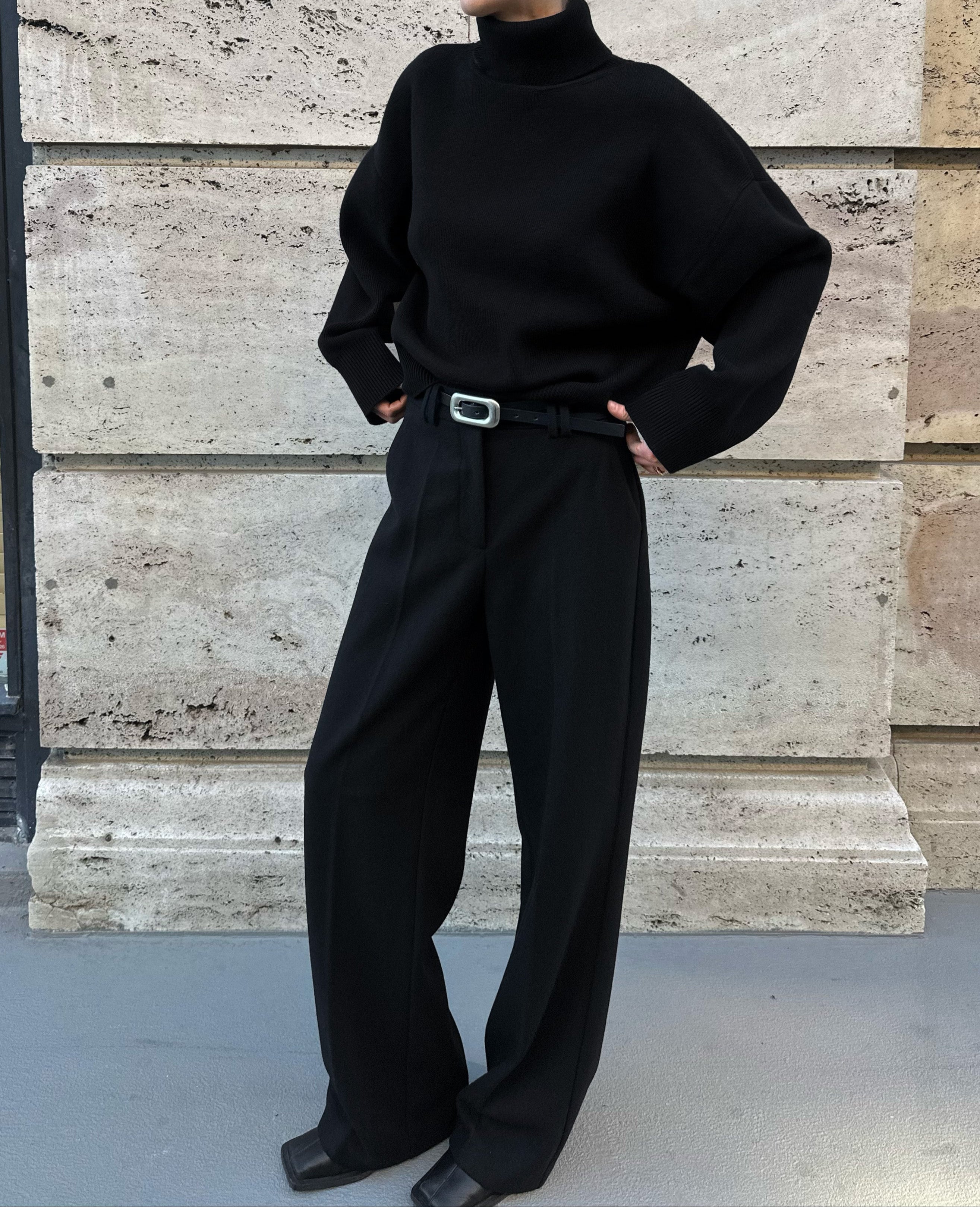 GELSO TURTLENECK SWEATER | black