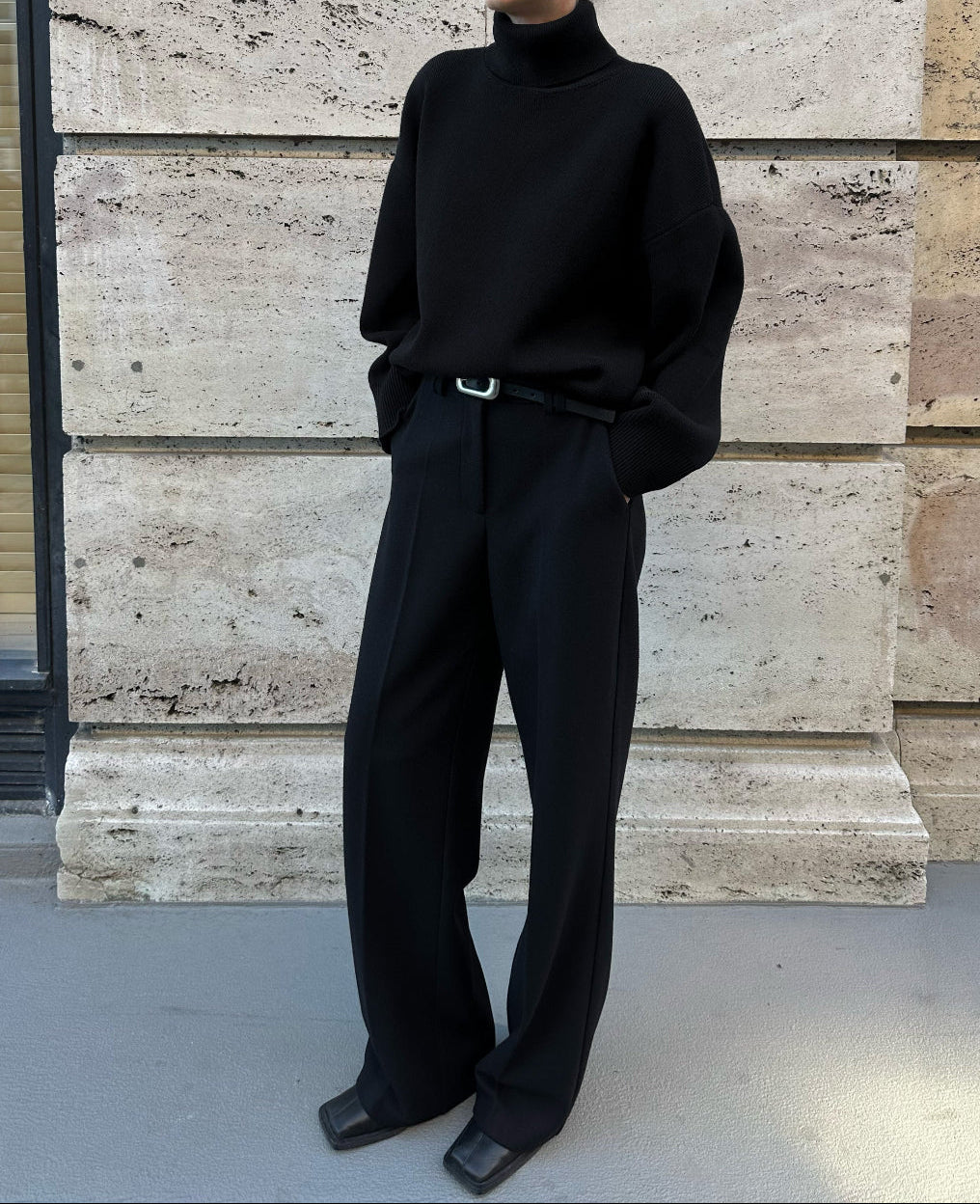 GELSO TURTLENECK SWEATER | black