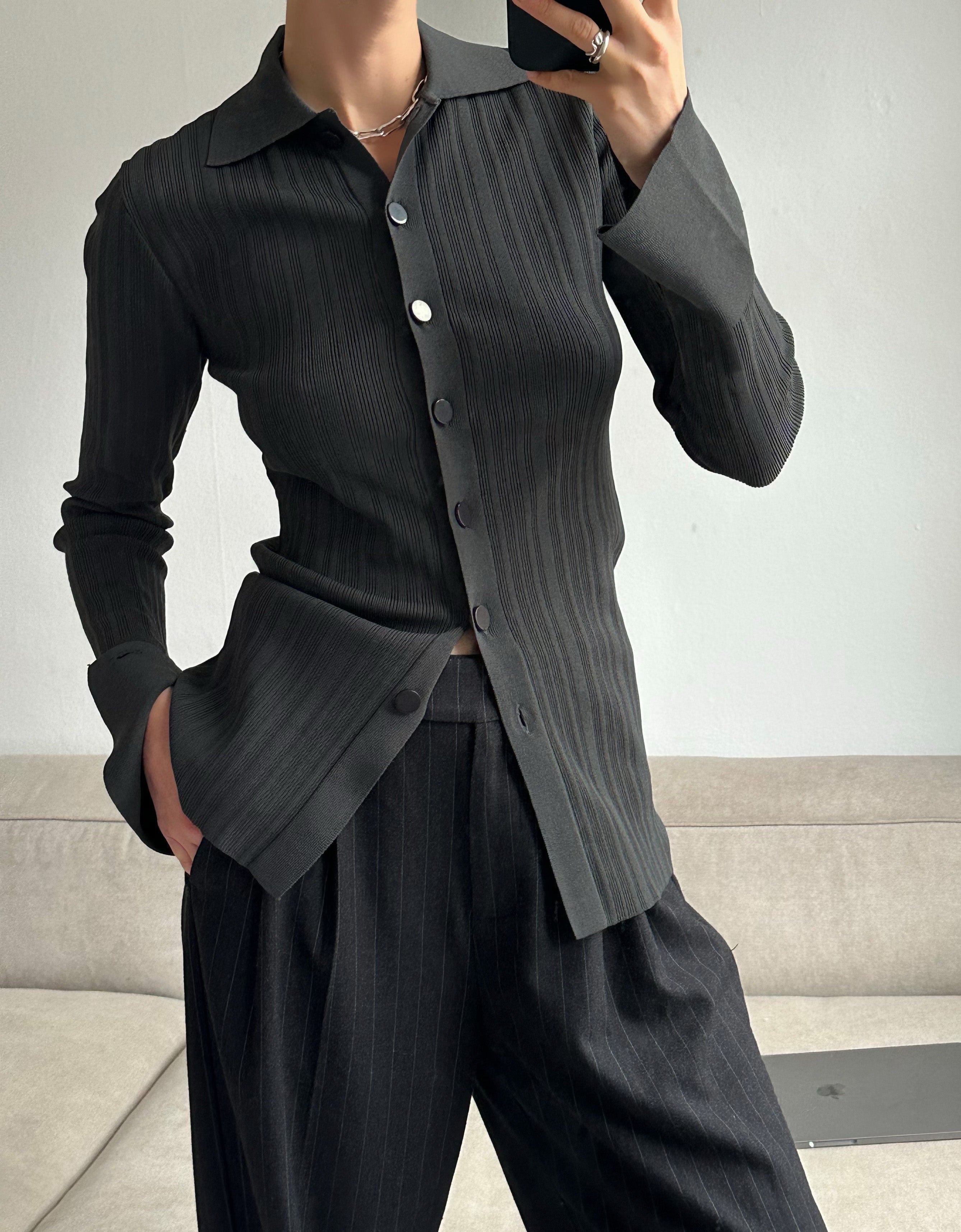 FLOW KNIT SET | dark grey