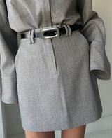 LUA MINI SKIRT | melange grey