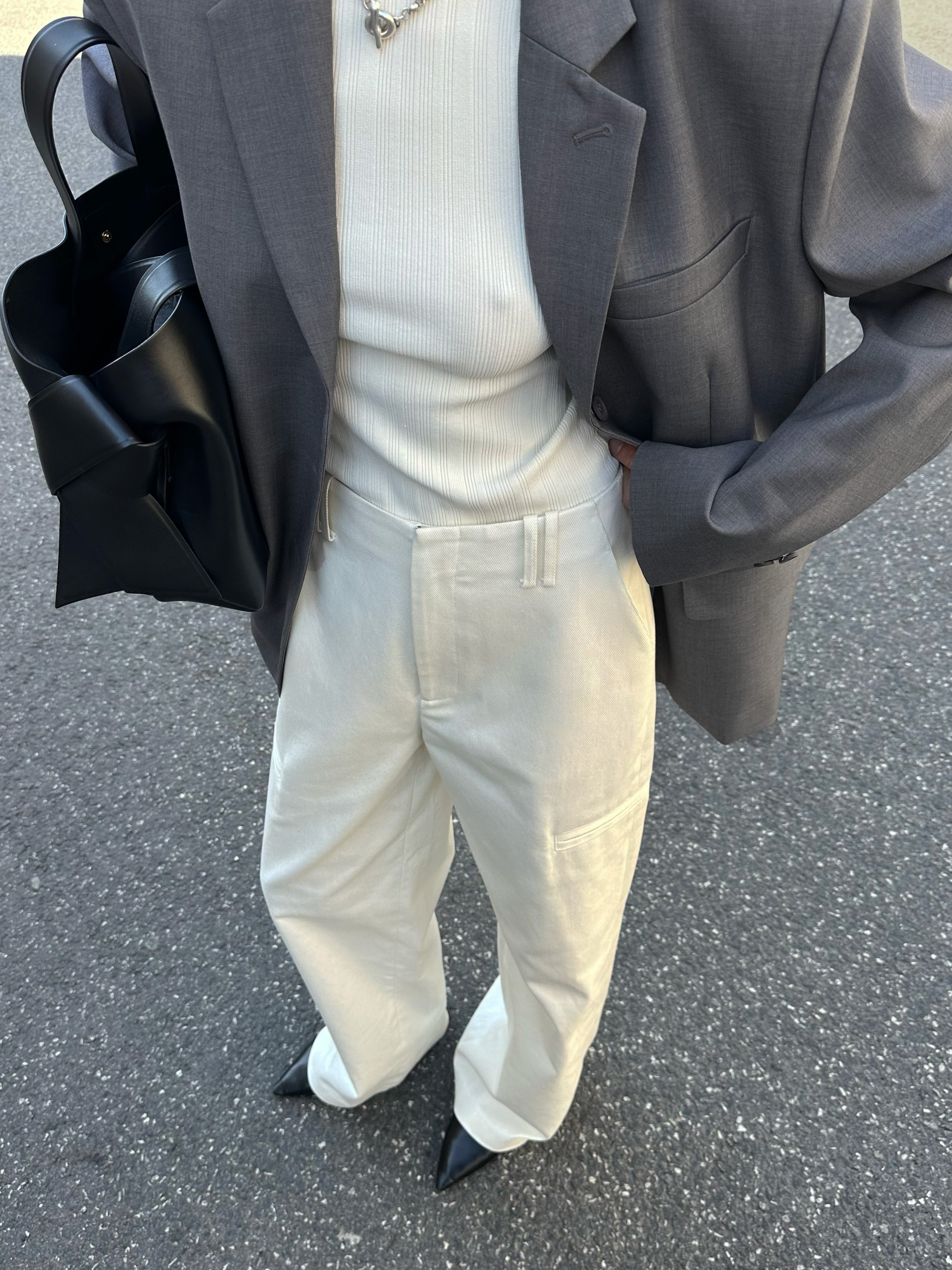 MAEVE BOXY BLAZER | grey