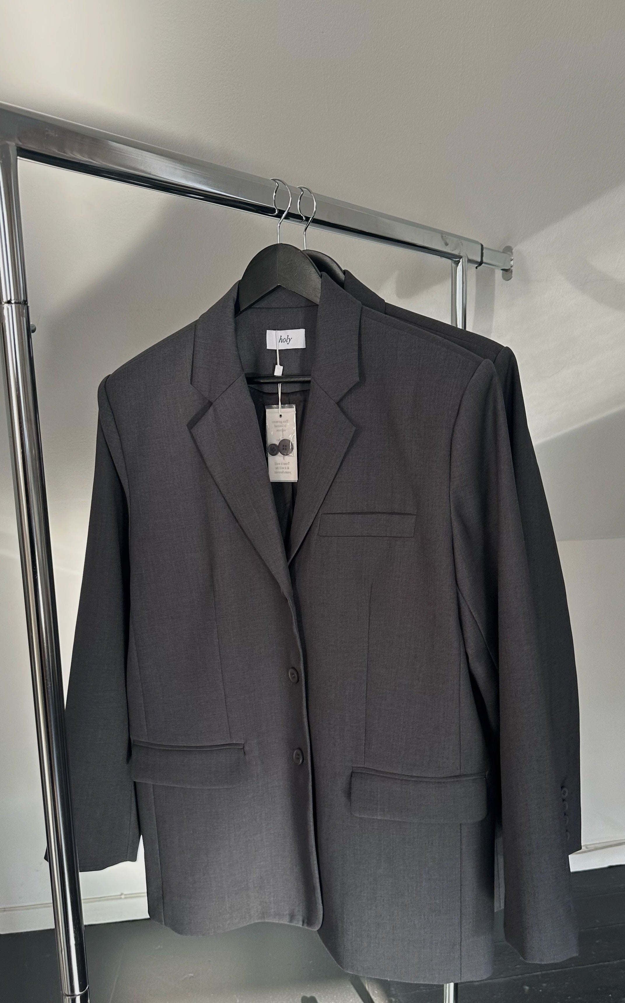 MAEVE BOXY BLAZER | dark grey