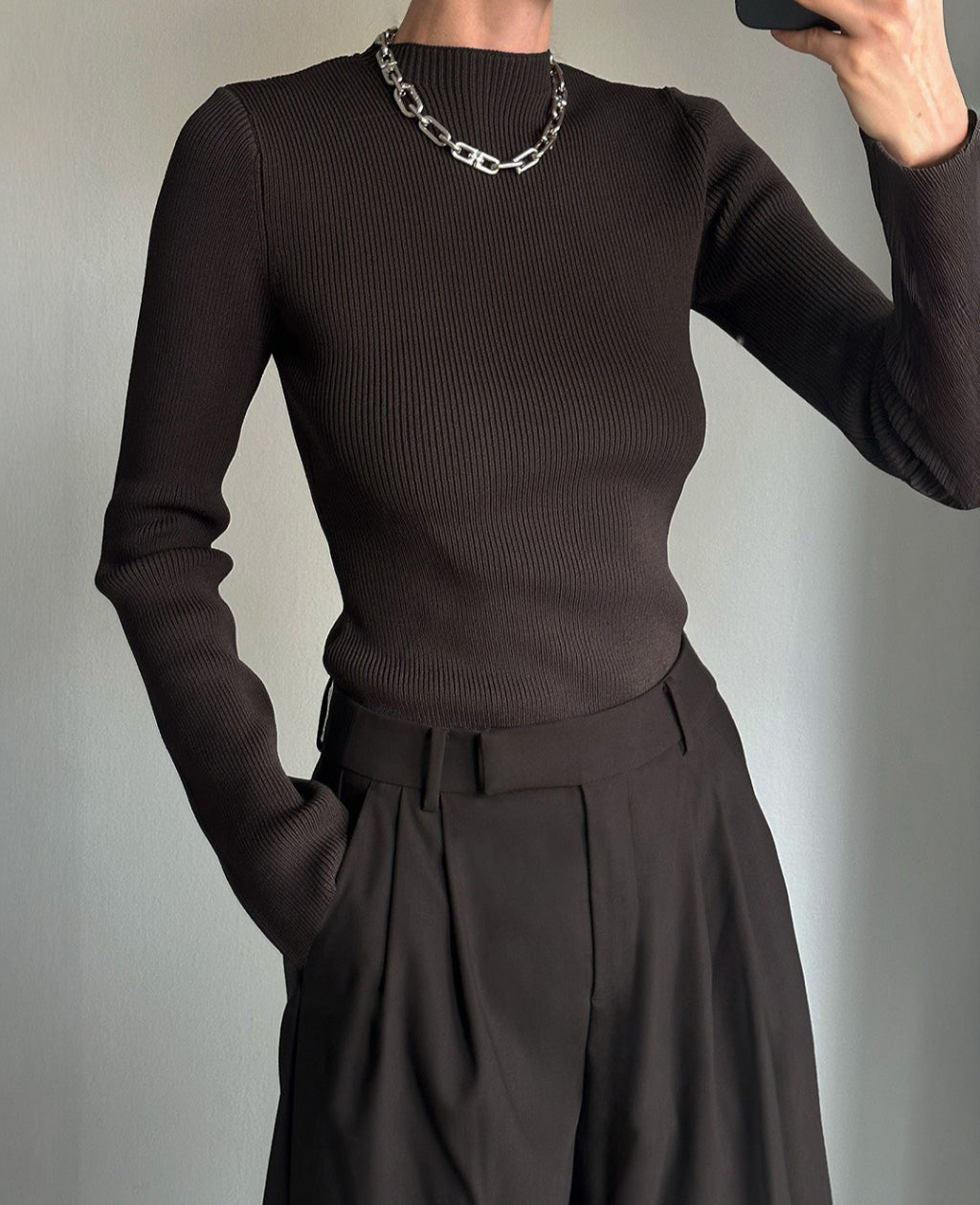 OPAL BLOUSE | dark brown