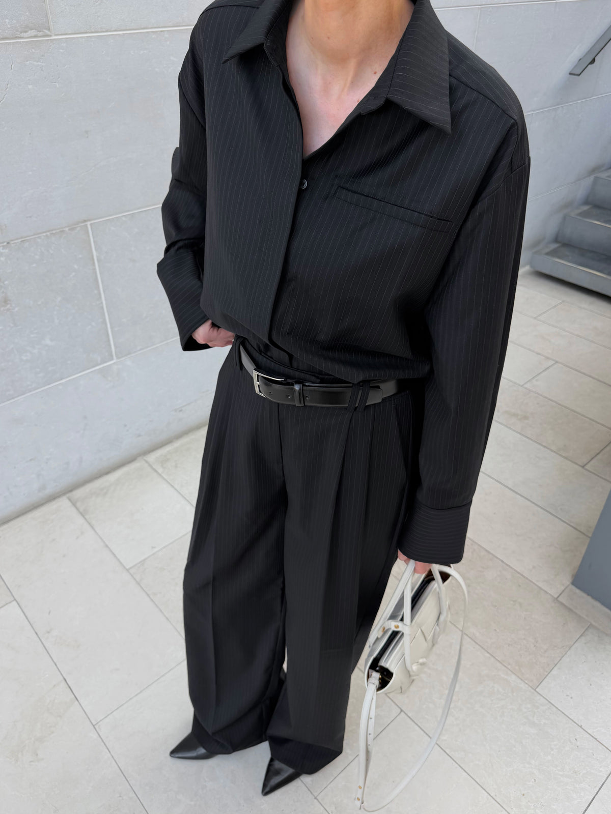 MAEVE PANTS | midnight pin stripe