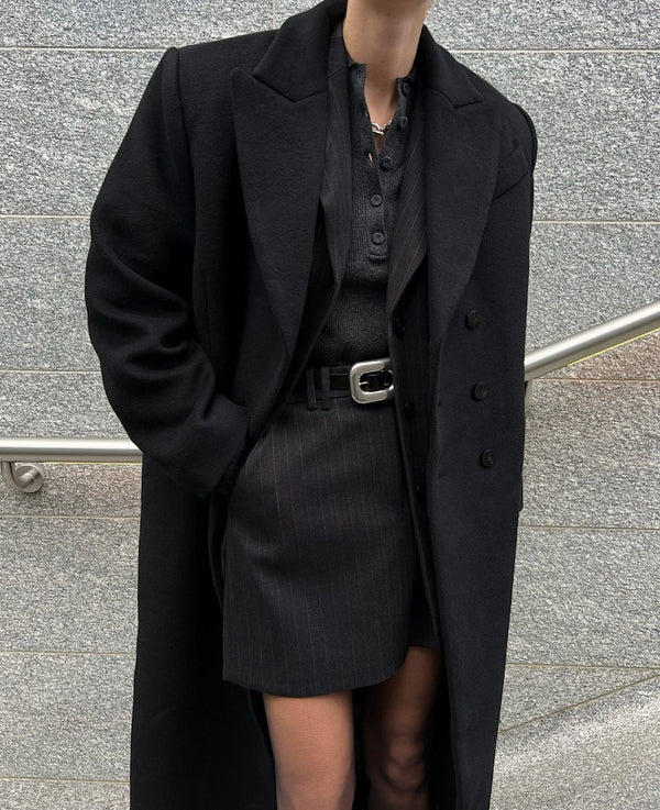 RAYE WOOL COAT | black