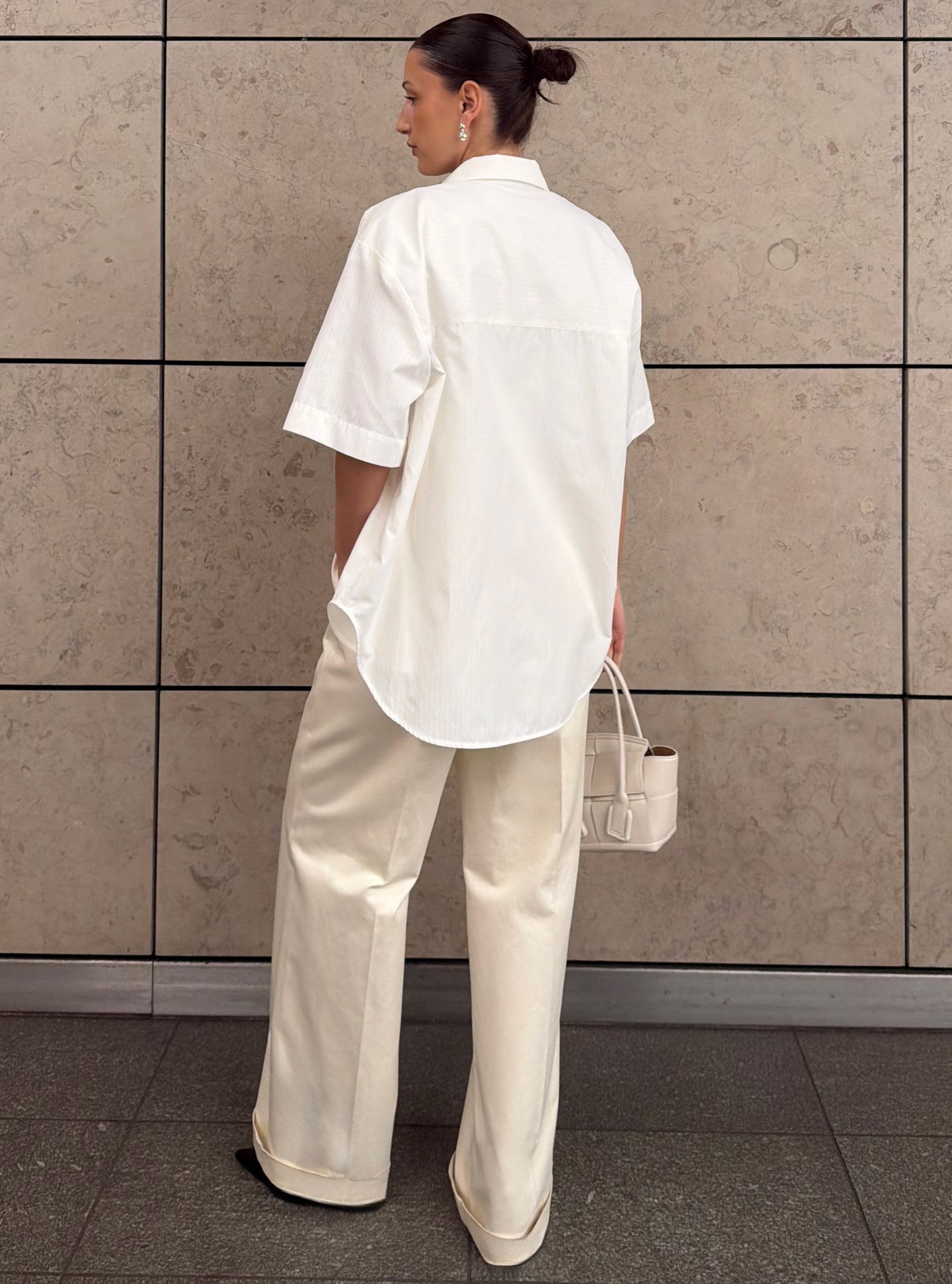 KAI SHIRT SHORT SLEEVE | white shadow stripe