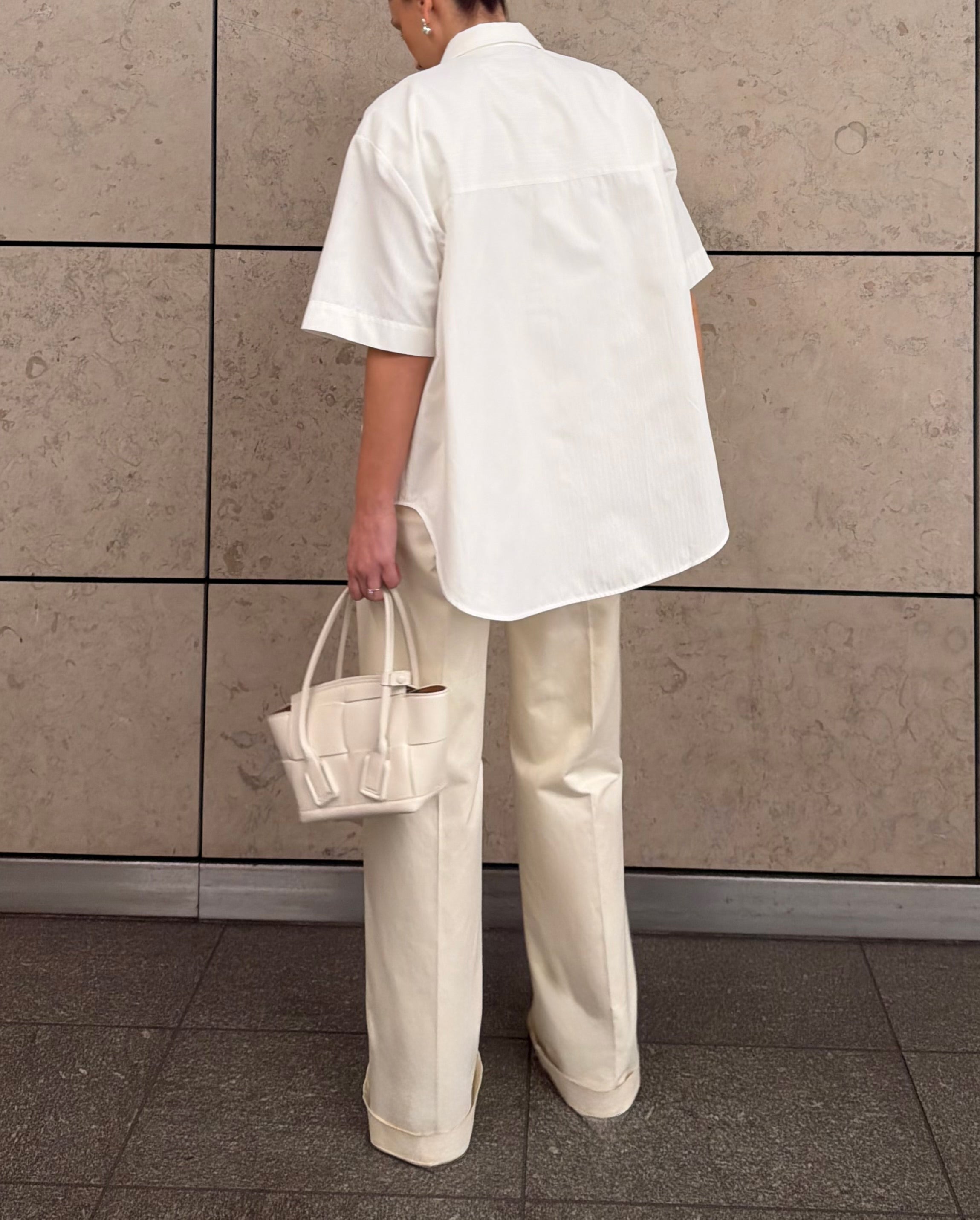 KAI SHIRT SHORT SLEEVE | white shadow stripe