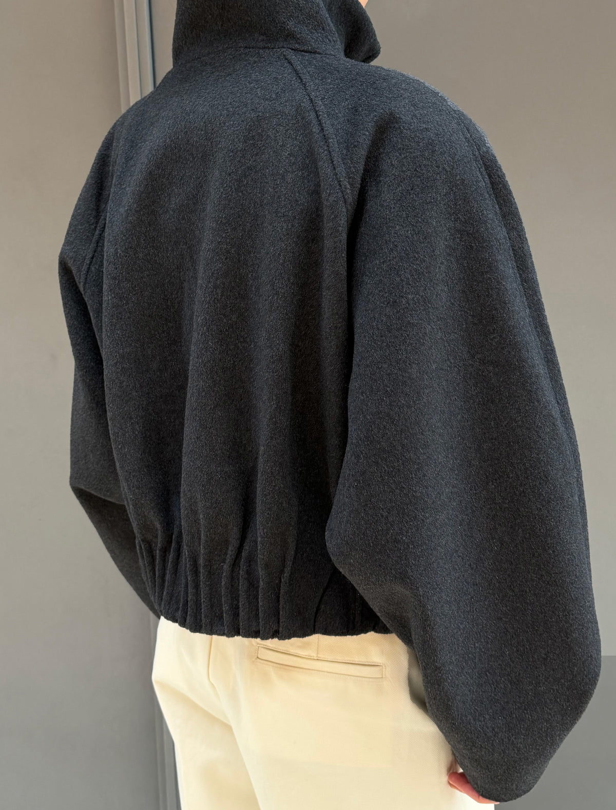 SLOANE WOOL BOMBER  | dark grey