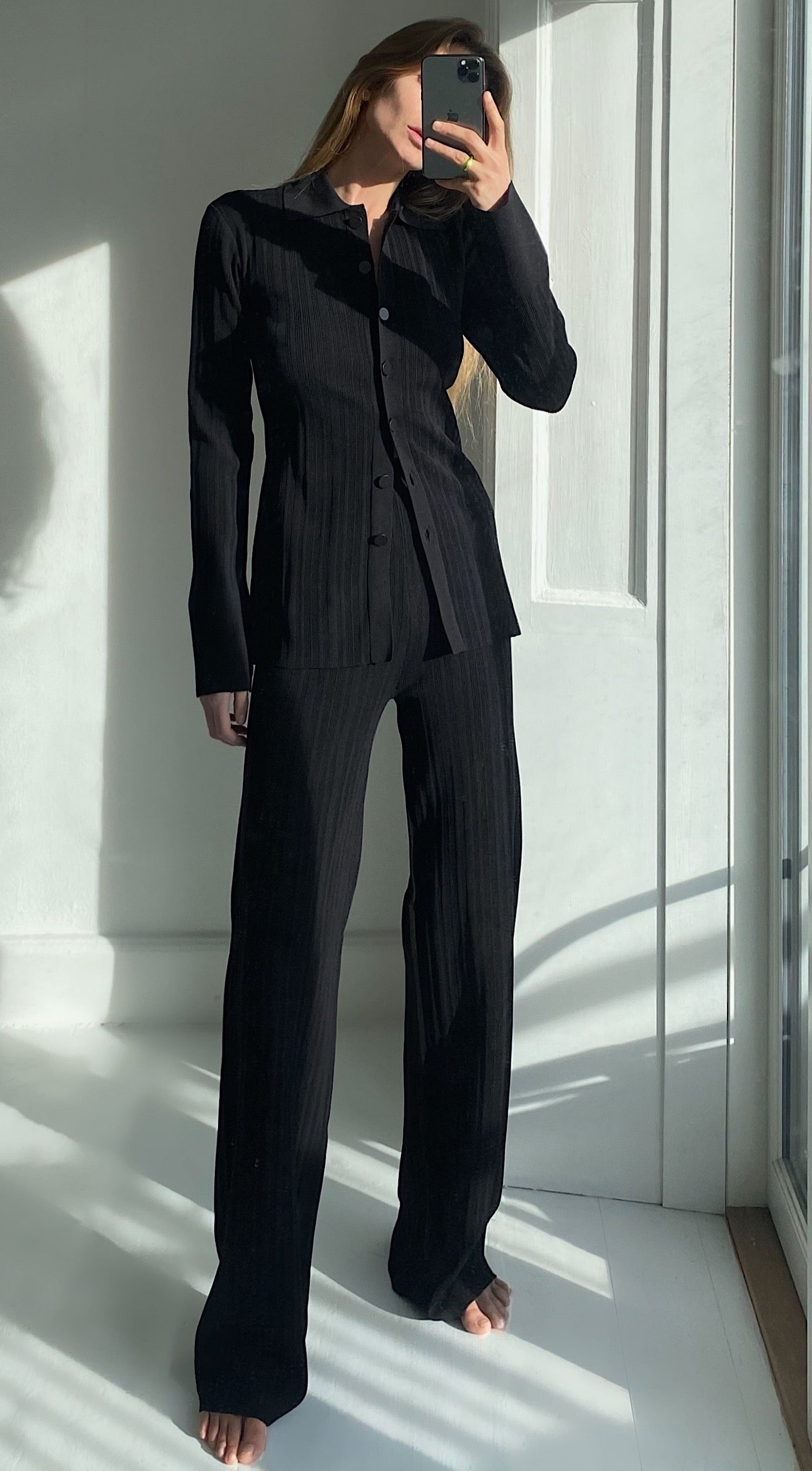 FLOW KNIT SET | black